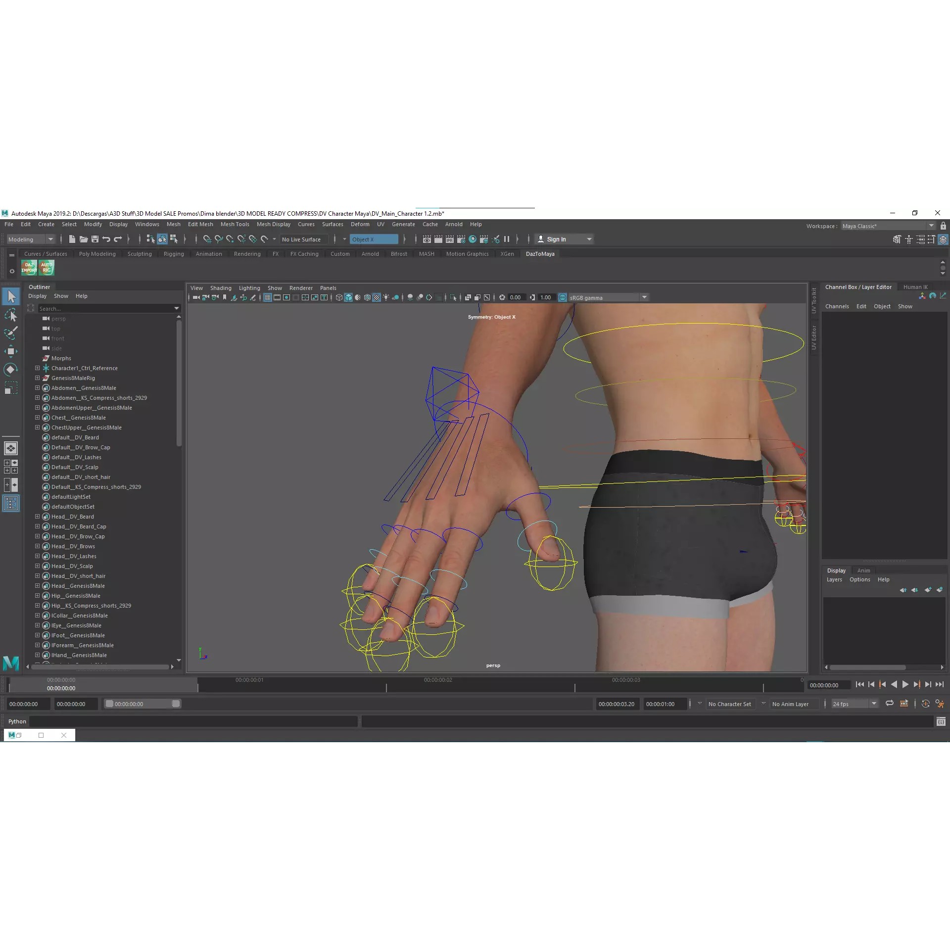 Lifelike Male Base - Low-Poly Game-Ready 3D Model - View 8