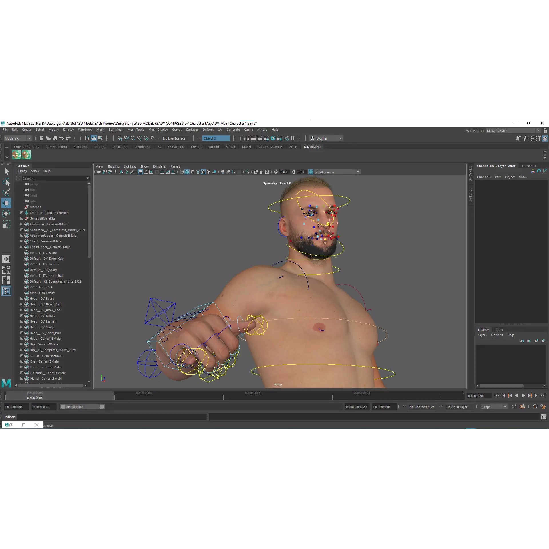 Lifelike Male Base - Low-Poly Game-Ready 3D Model - View 9
