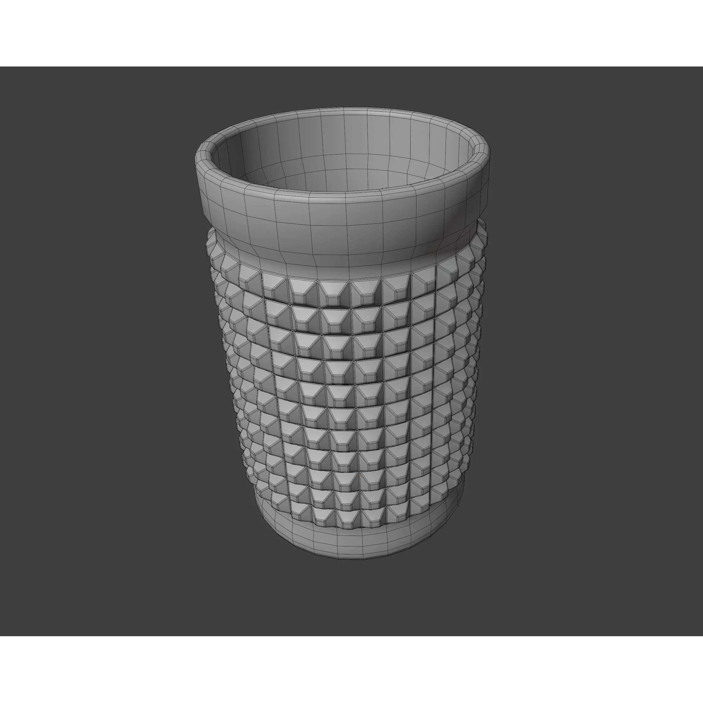 Faceted Design Cup 3D Model – High Poly PBR Kitchenware, FBX, Blender - View 18