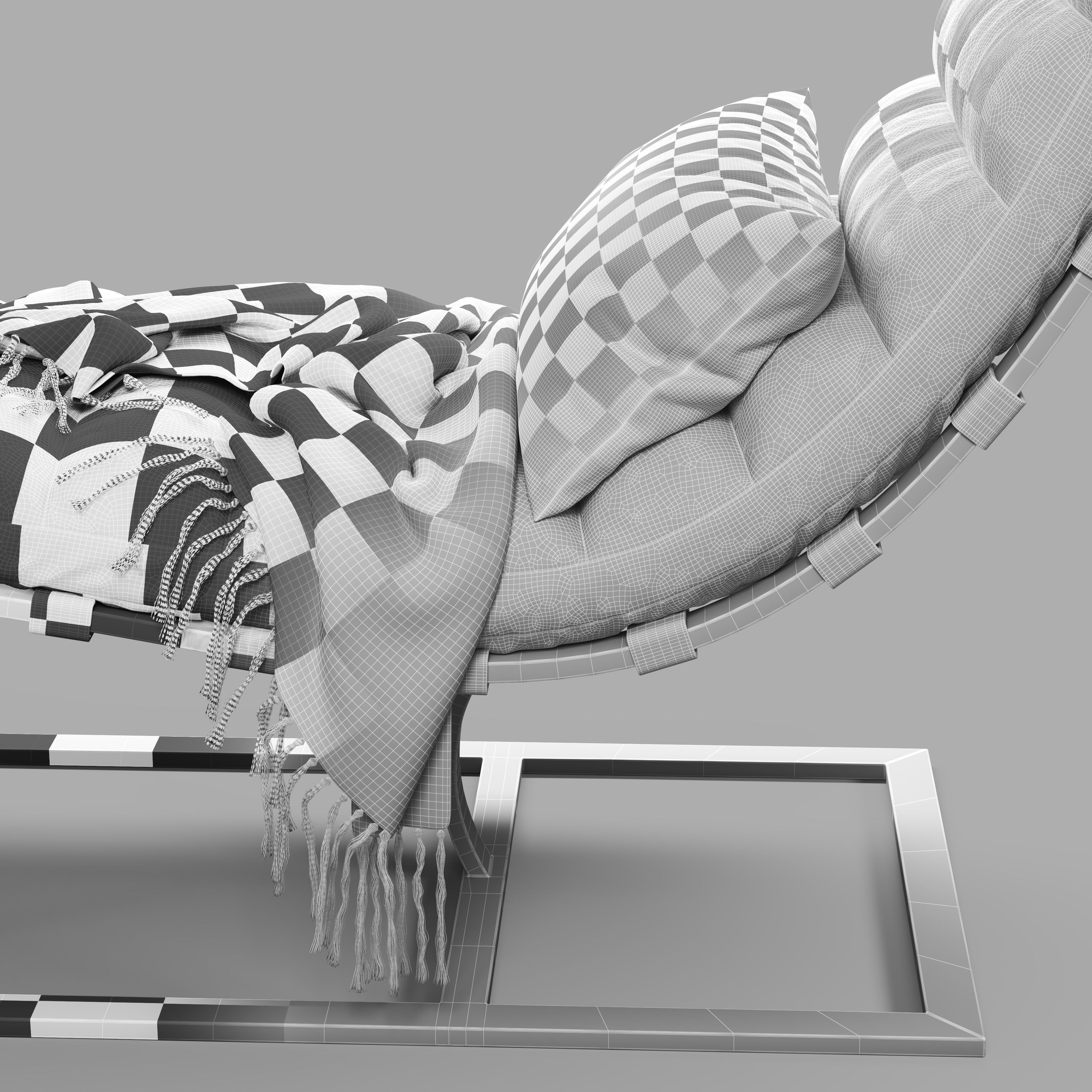 RH Chaise Long Armchair 3D Model – High Poly PBR Furniture, FBX - View 8