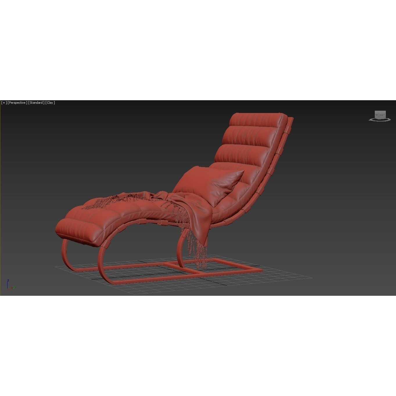 RH Chaise Long Armchair 3D Model – High Poly PBR Furniture, FBX - View 9