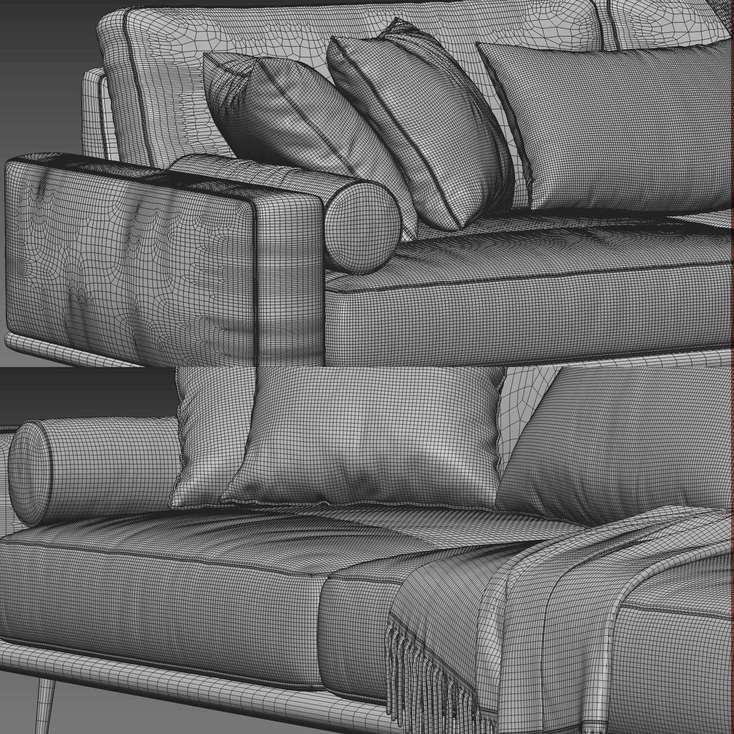 BoConcept Carlton Sofa 3D Model – Scandinavian Design, V-Ray & Corona Formats - View 5