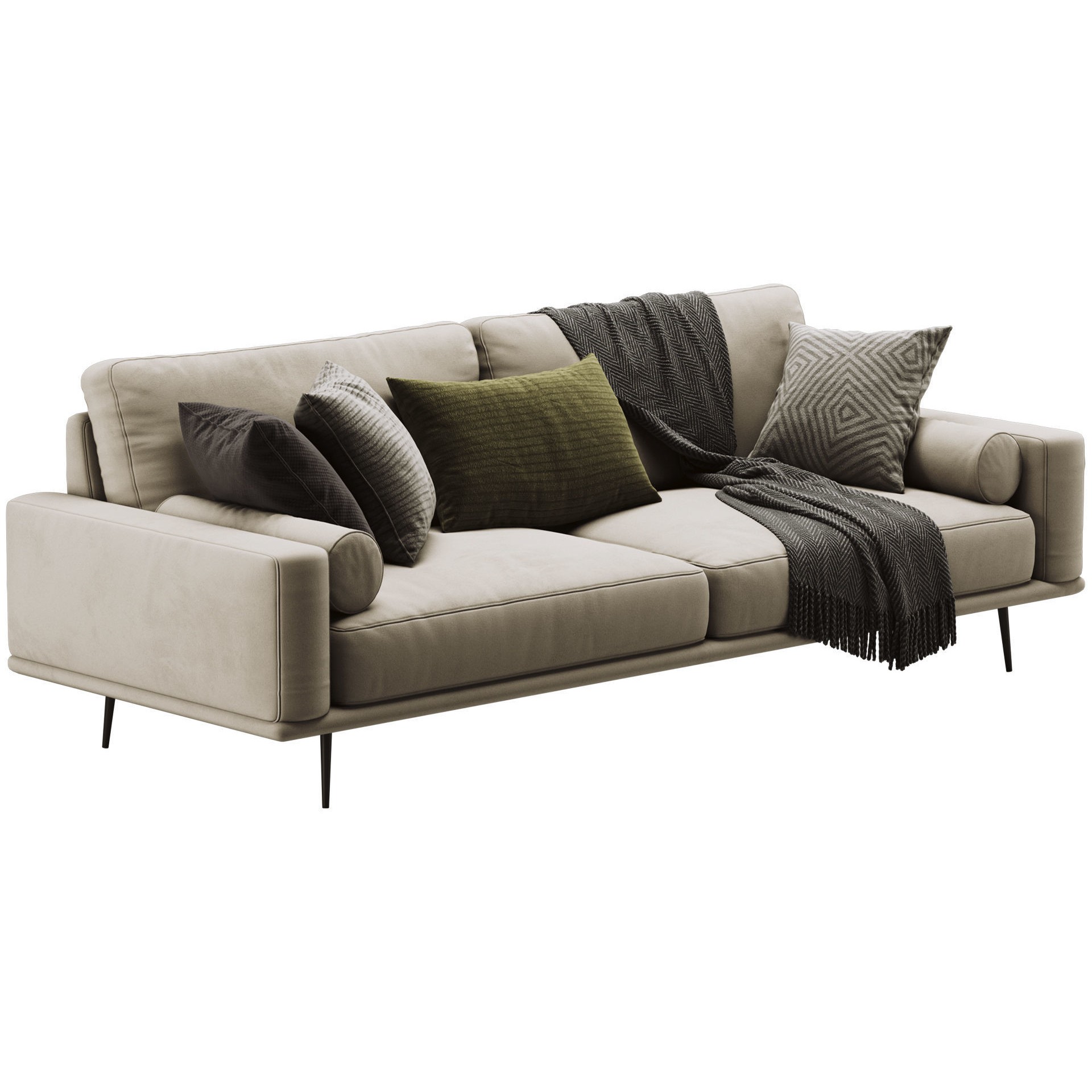 BoConcept Carlton Sofa 3D Model – Scandinavian Design, V-Ray & Corona Formats - View 6