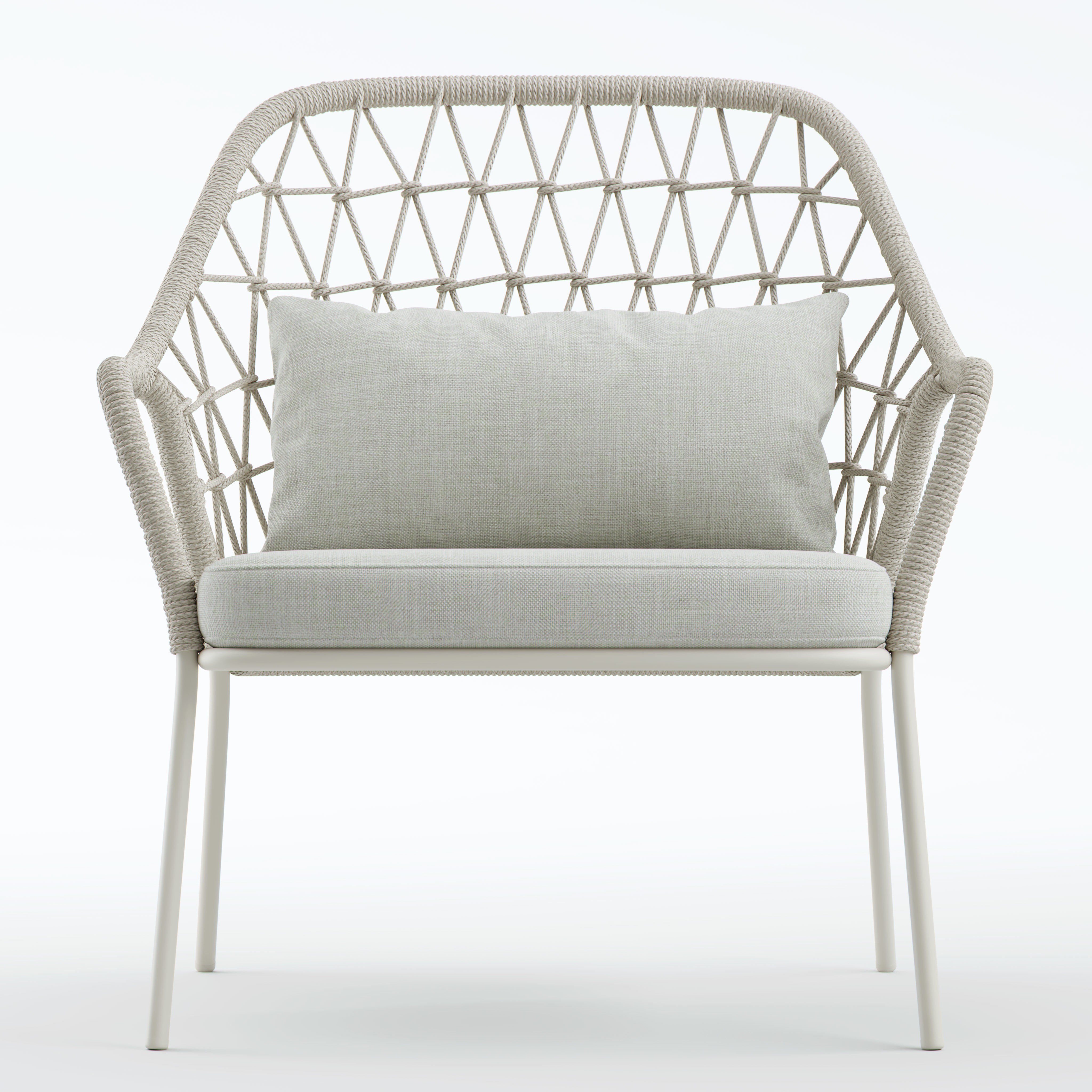 Woven Lounge Armchair 3D Model – Outdoor Garden Furniture, FBX - View 6