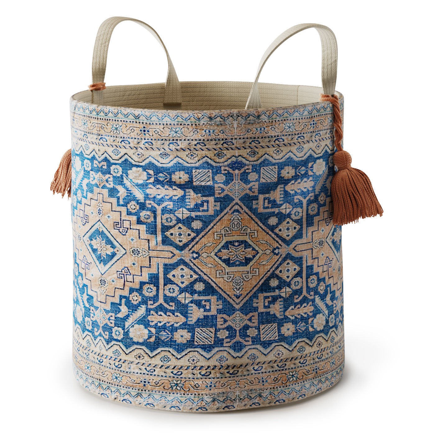 Wicker Baskets 3D Model – Set of Four Decorative Storage Baskets, FBX, OBJ - View 3