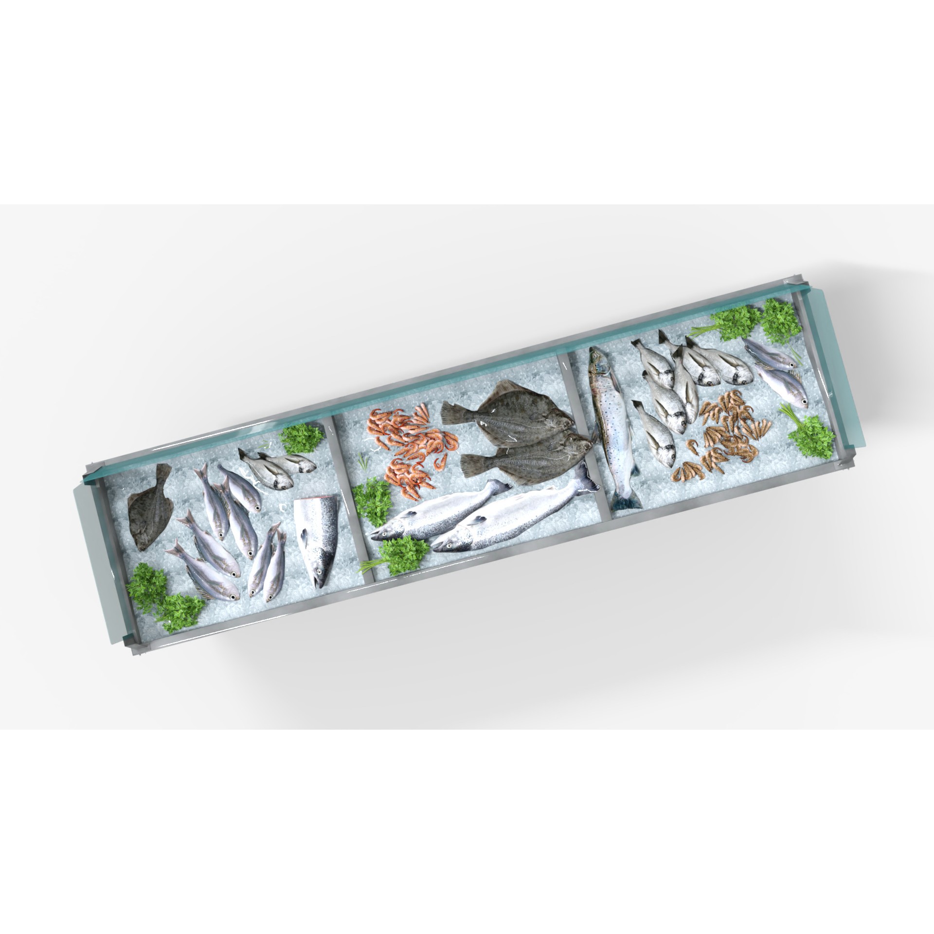 Seafood Stand 3D Model – Low Poly PBR Game Asset, FBX - View 5