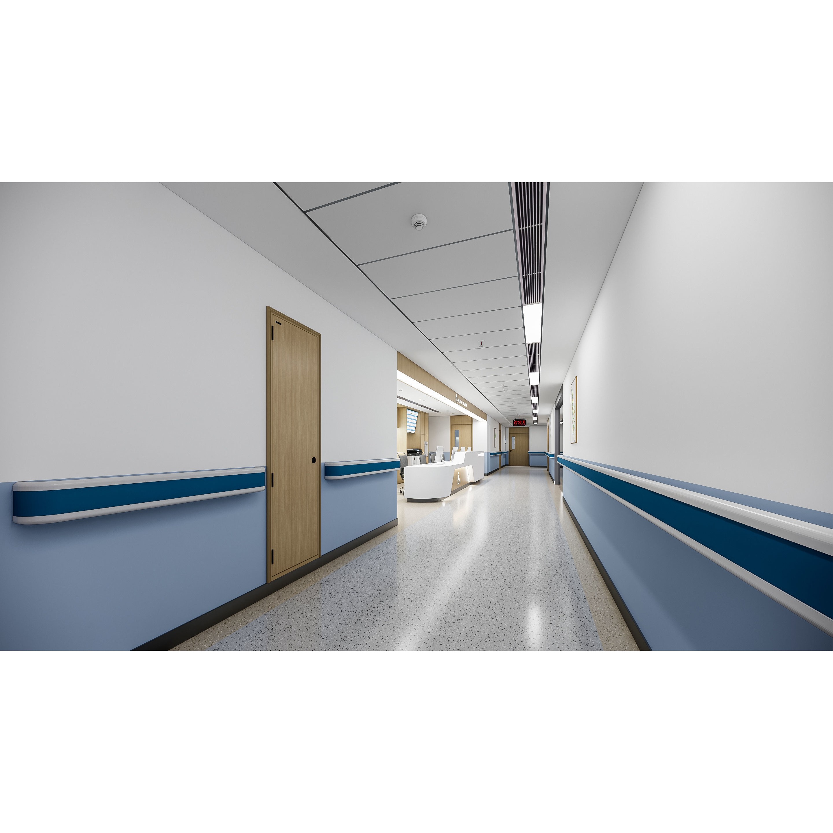 Hospital Lobby Reception Hall - Game-Ready 3D Model - View 11