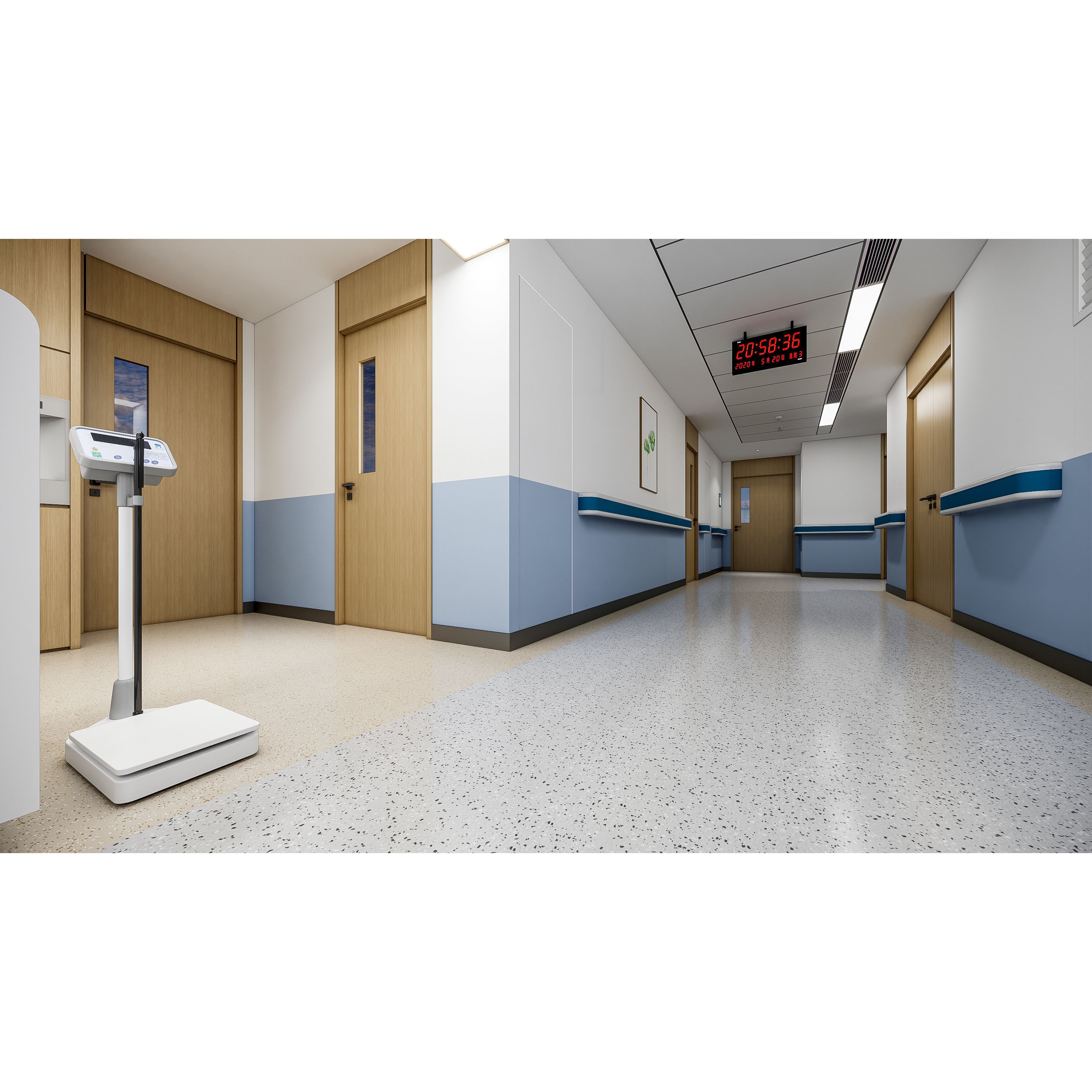 Hospital Lobby Reception Hall - Game-Ready 3D Model - View 15