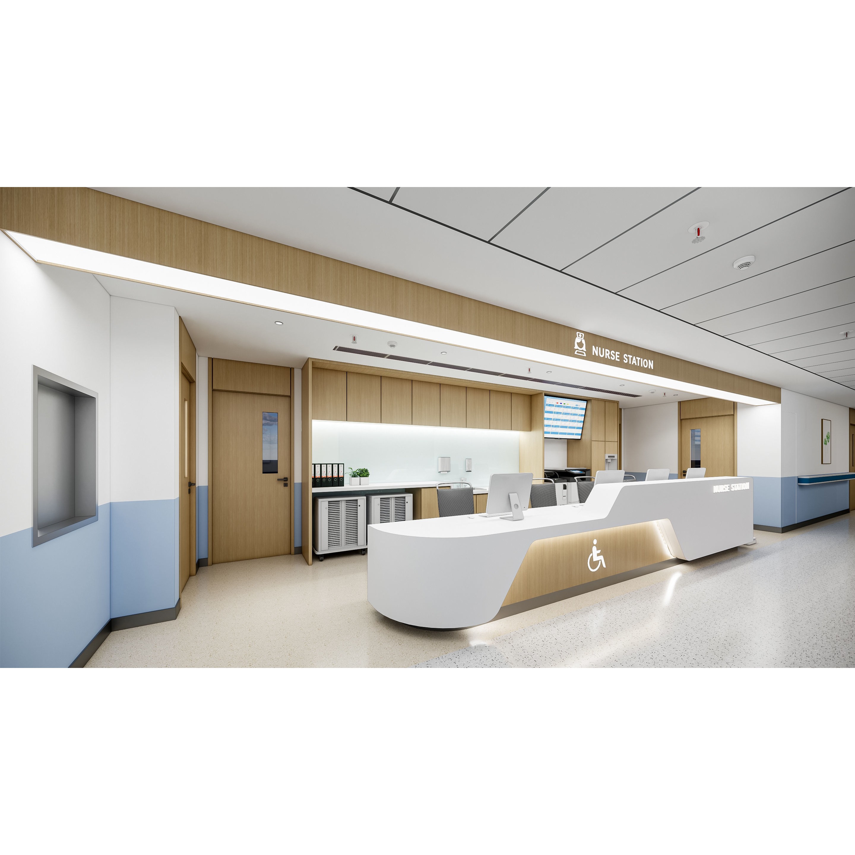 Hospital Lobby Reception Hall - Game-Ready 3D Model - View 16