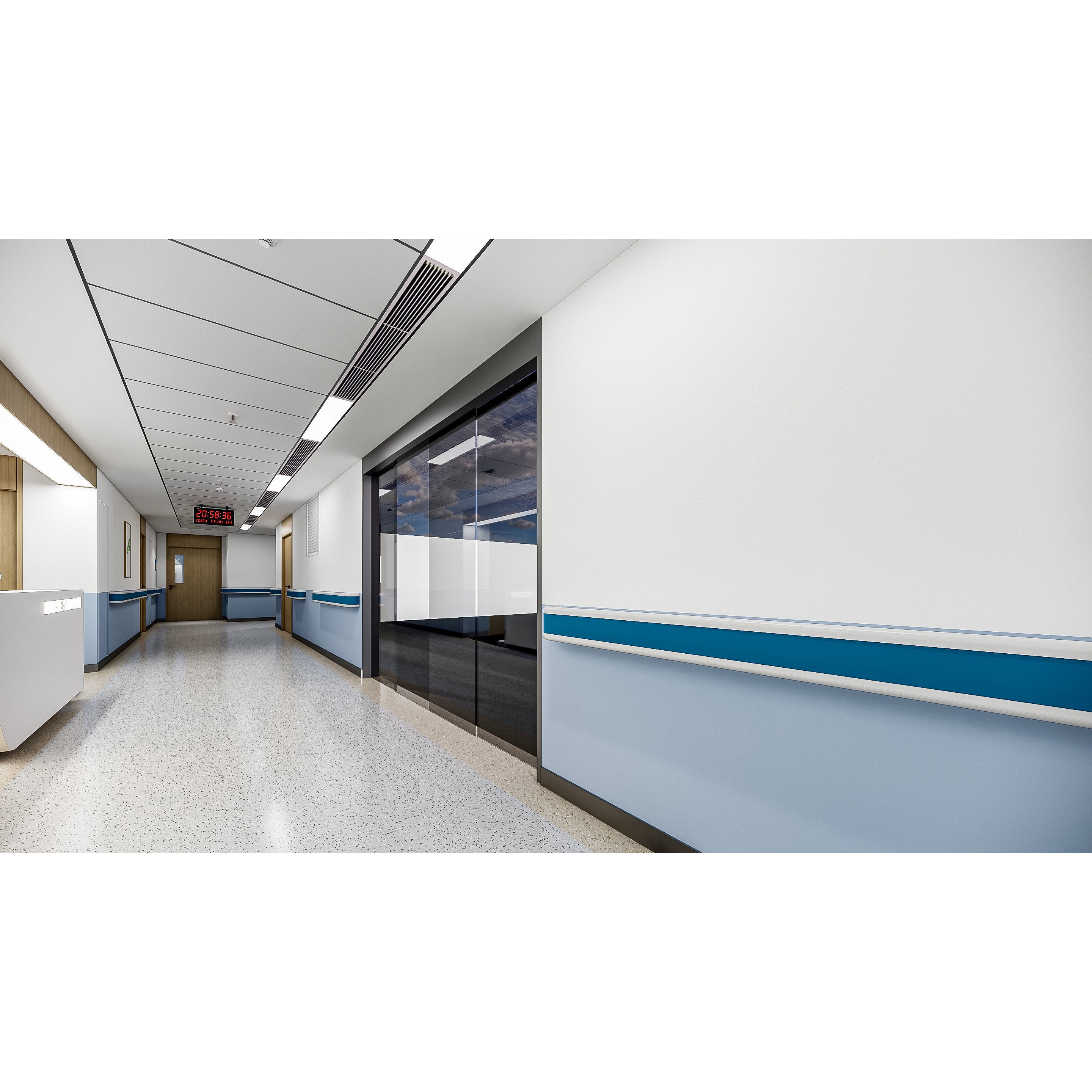 Hospital Lobby Reception Hall - Game-Ready 3D Model - View 19