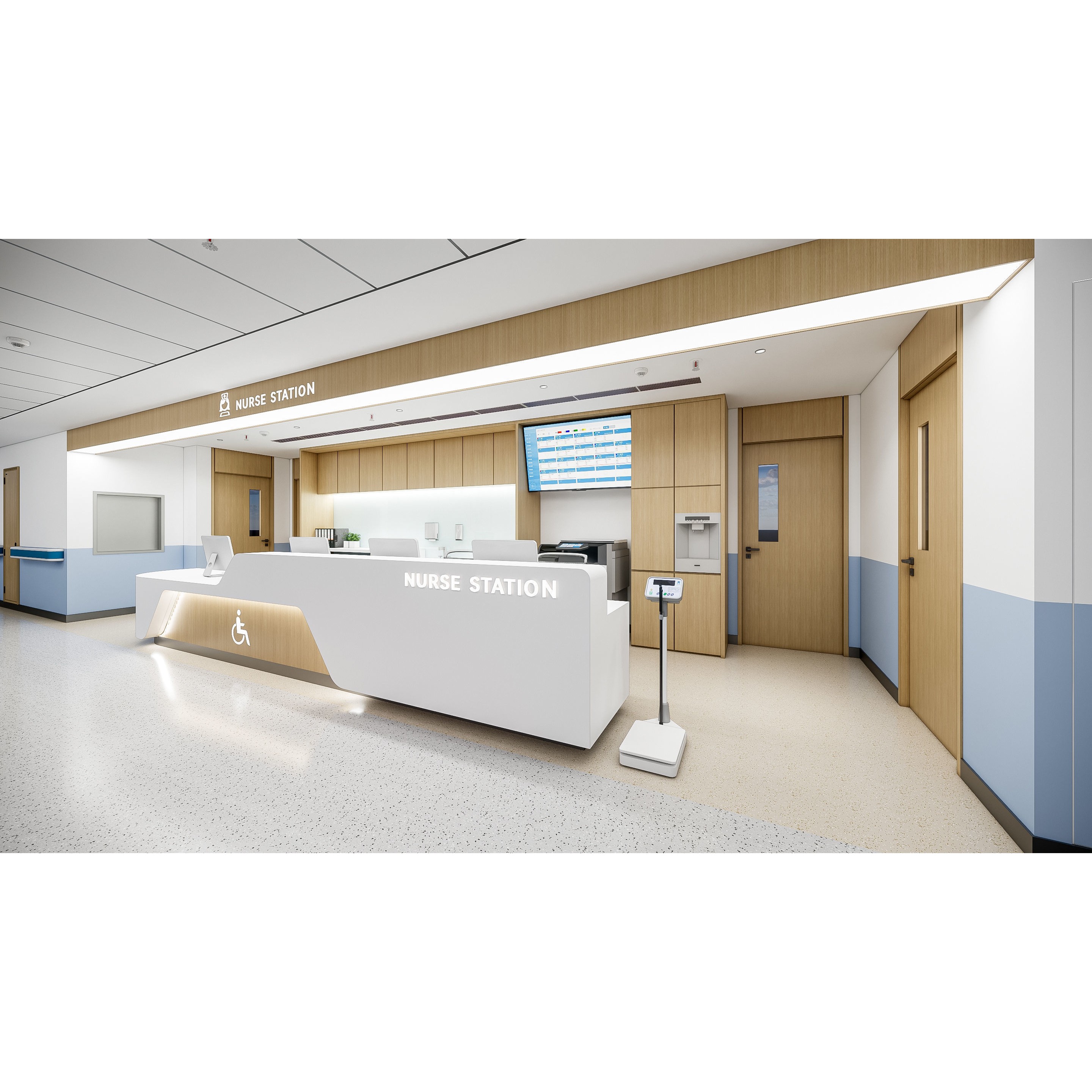 Hospital Lobby Reception Hall - Game-Ready 3D Model - View 2