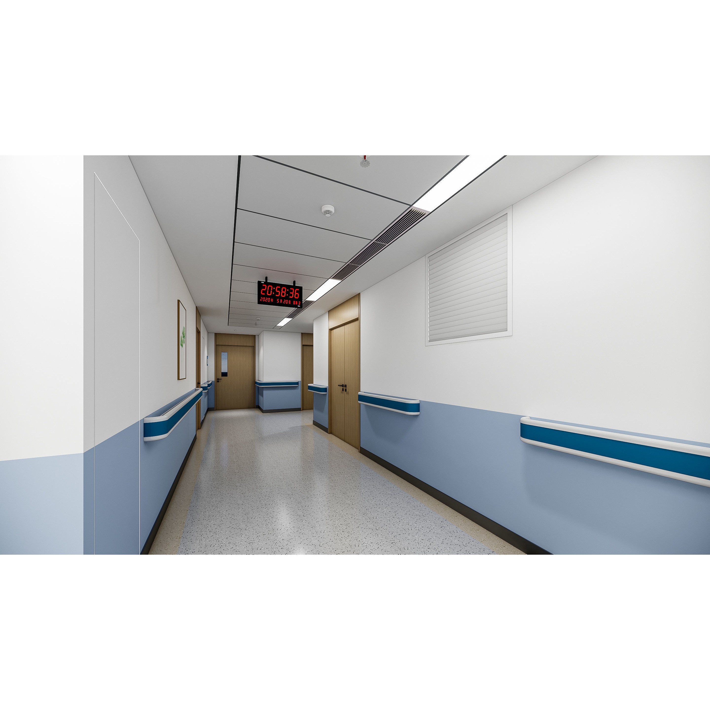 Hospital Lobby Reception Hall - Game-Ready 3D Model - View 21