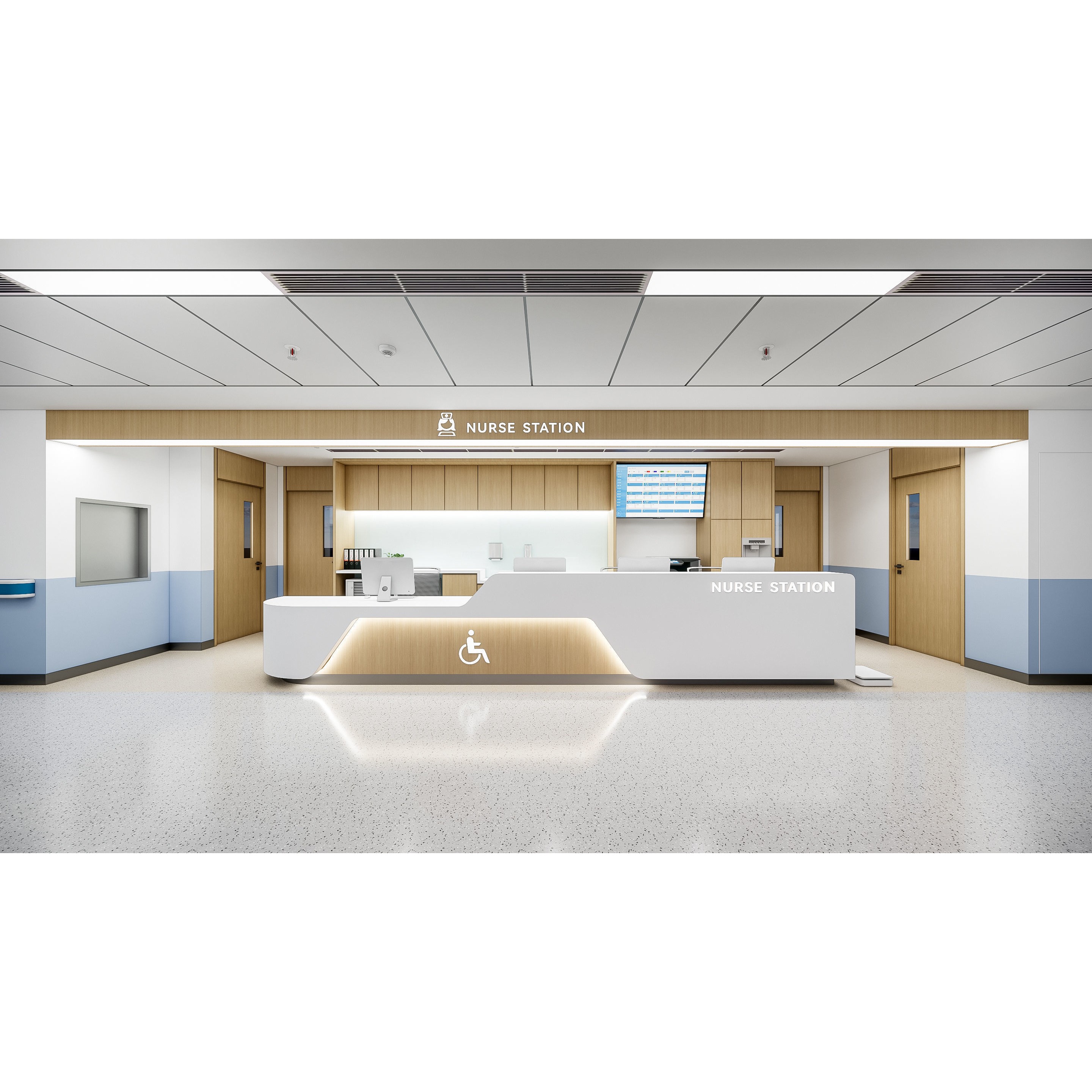Hospital Lobby Reception Hall - Game-Ready 3D Model - View 5