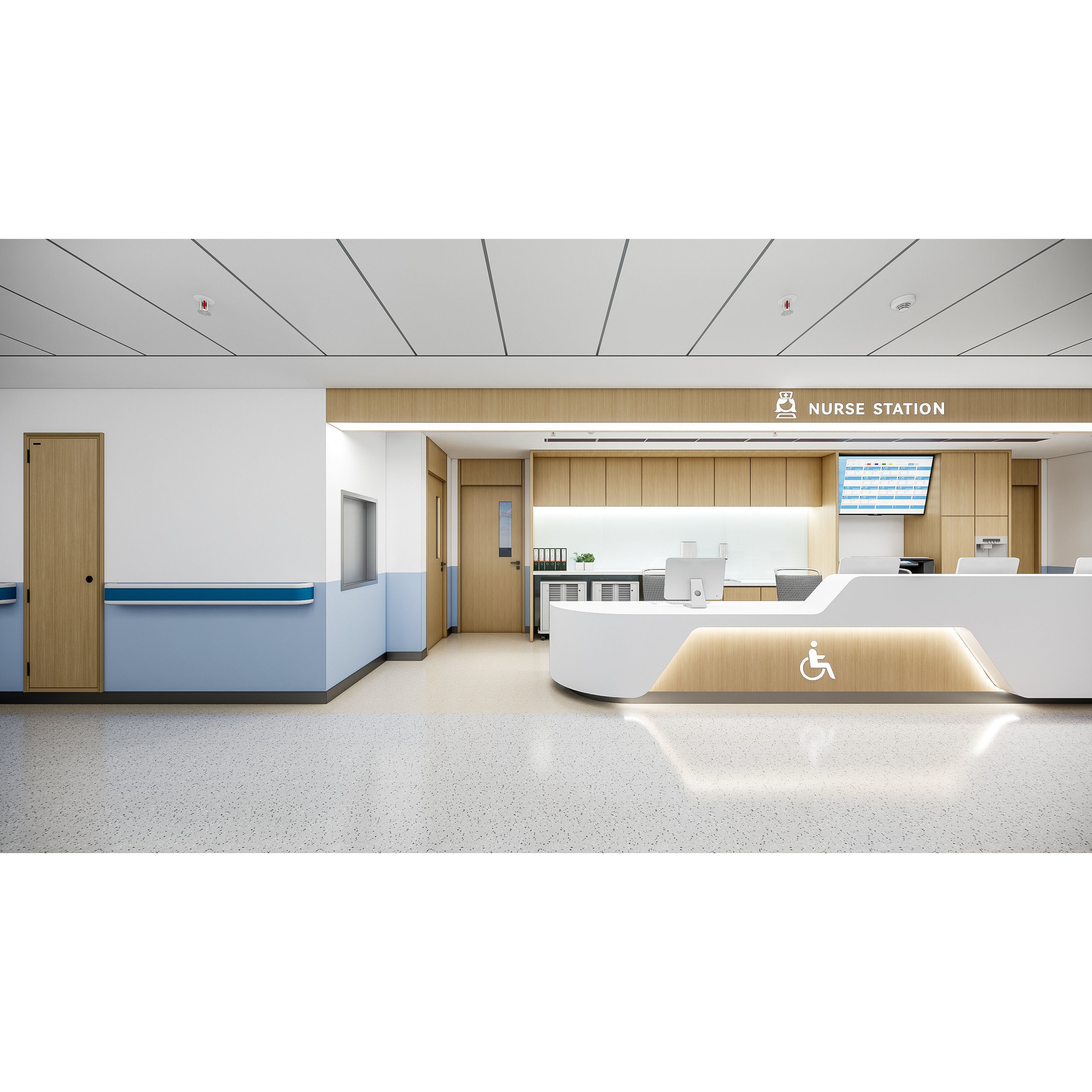Hospital Lobby Reception Hall - Game-Ready 3D Model - View 6
