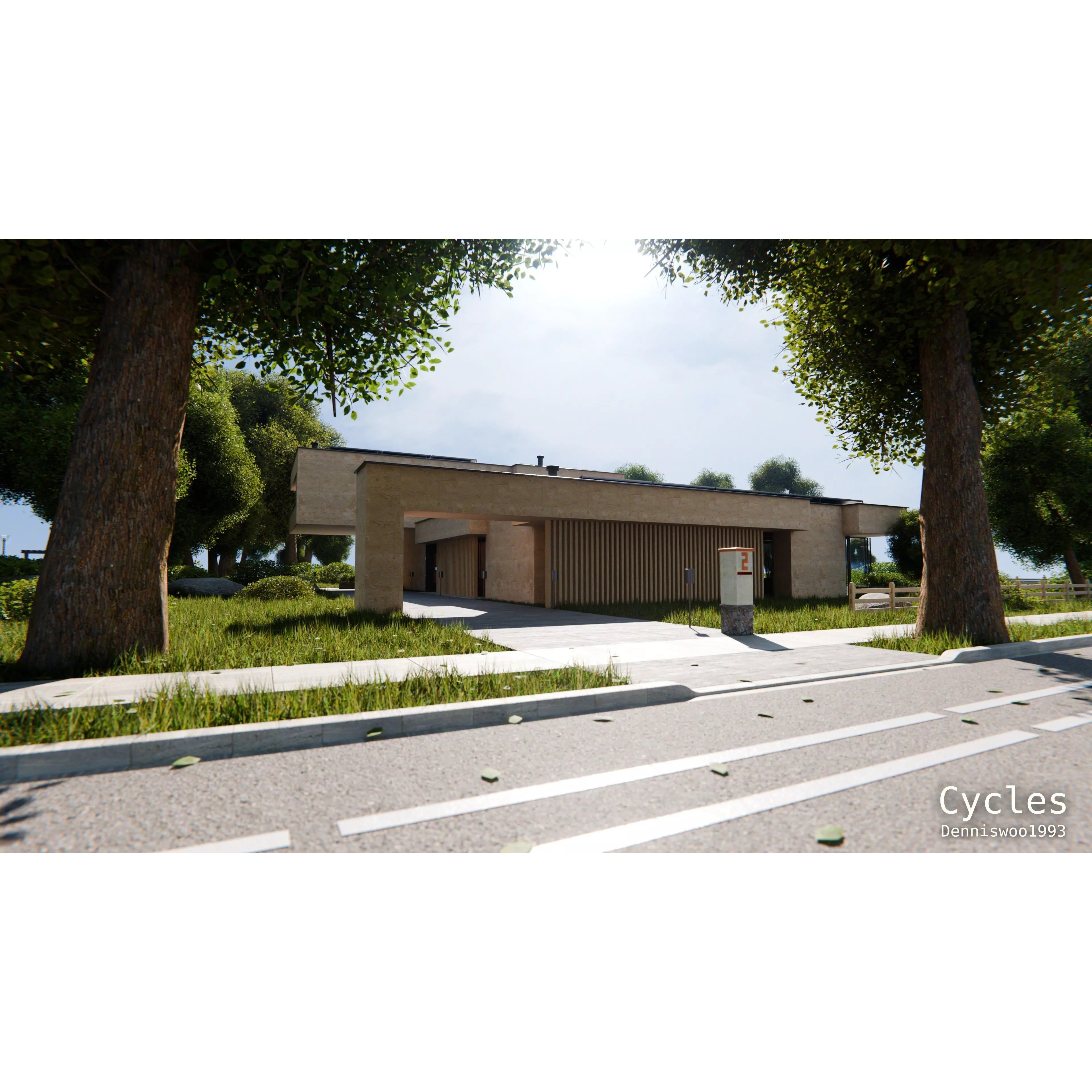 Modern Modular House 3D Model – High Quality Villa for Blender, FBX - View 18