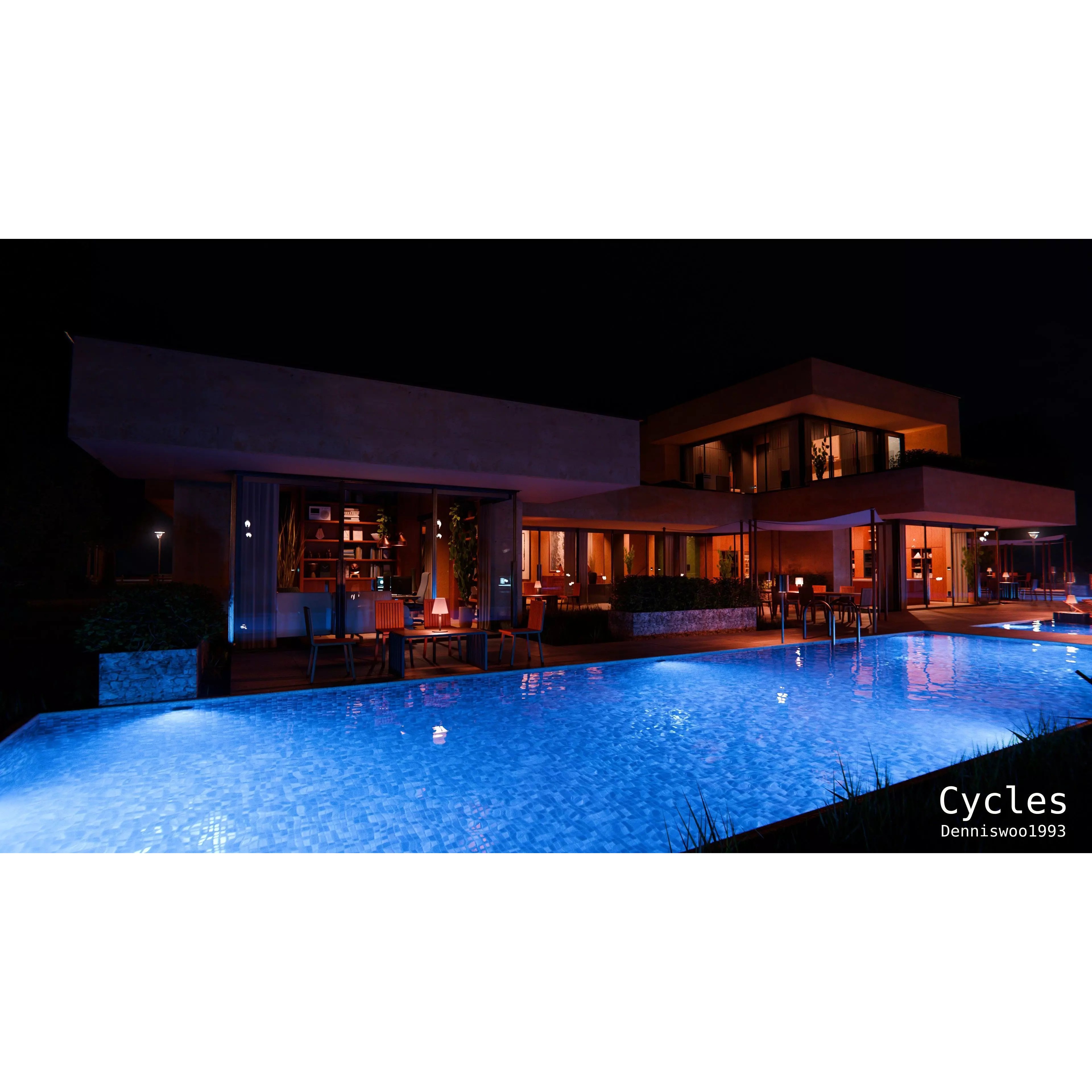 Modern Modular House 3D Model – High Quality Villa for Blender, FBX - View 4