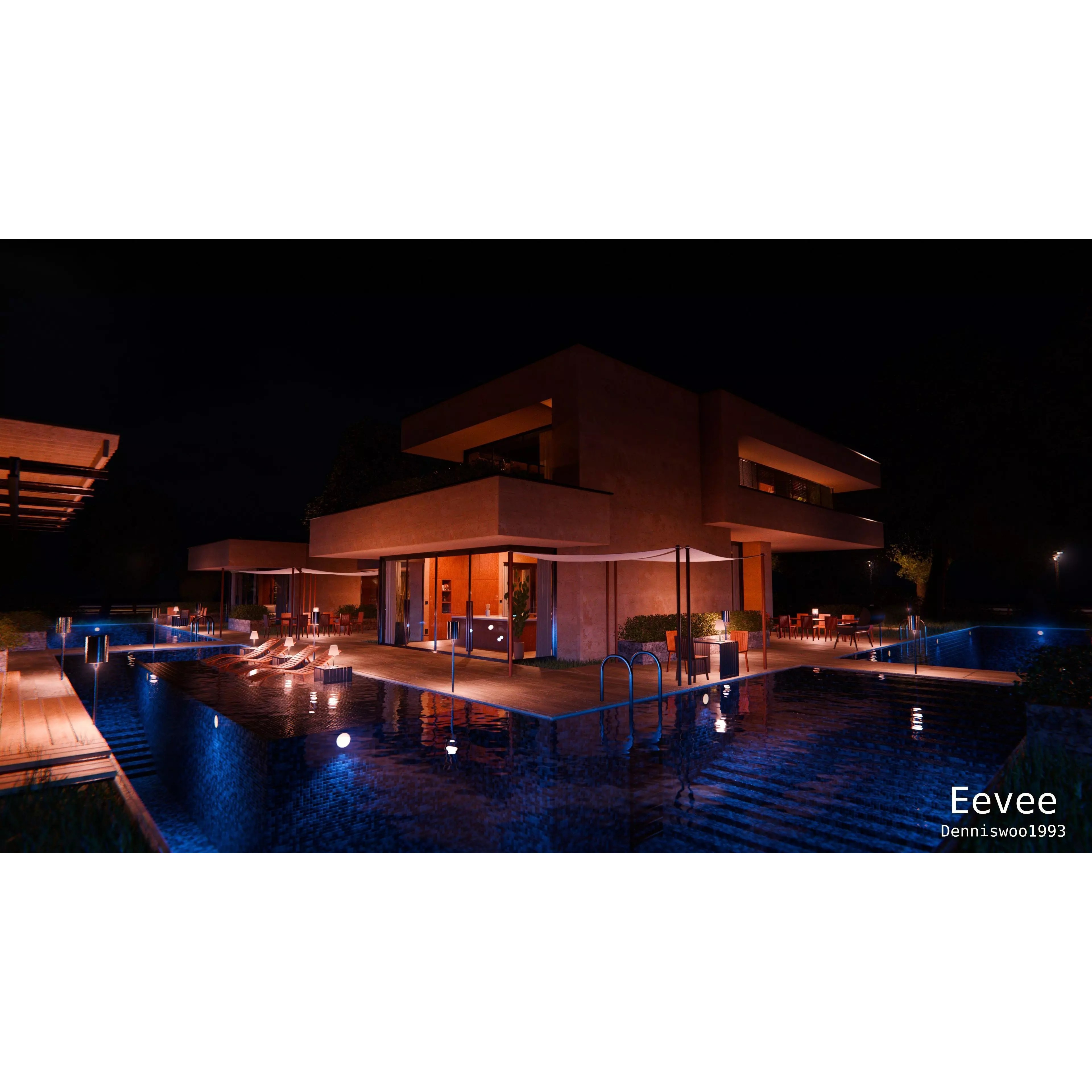 Modern Modular House 3D Model – High Quality Villa for Blender, FBX - View 7