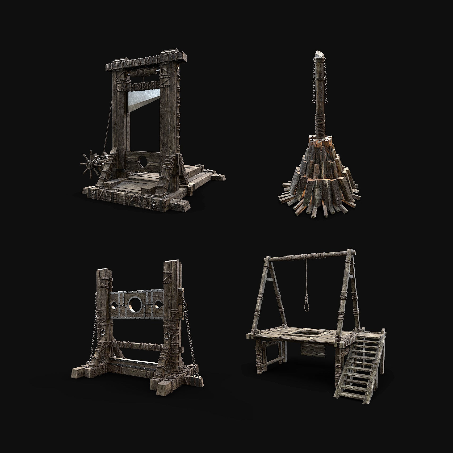 Medieval Builder House Interior Pack - Low-Poly Game-Ready 3D Model - View 16