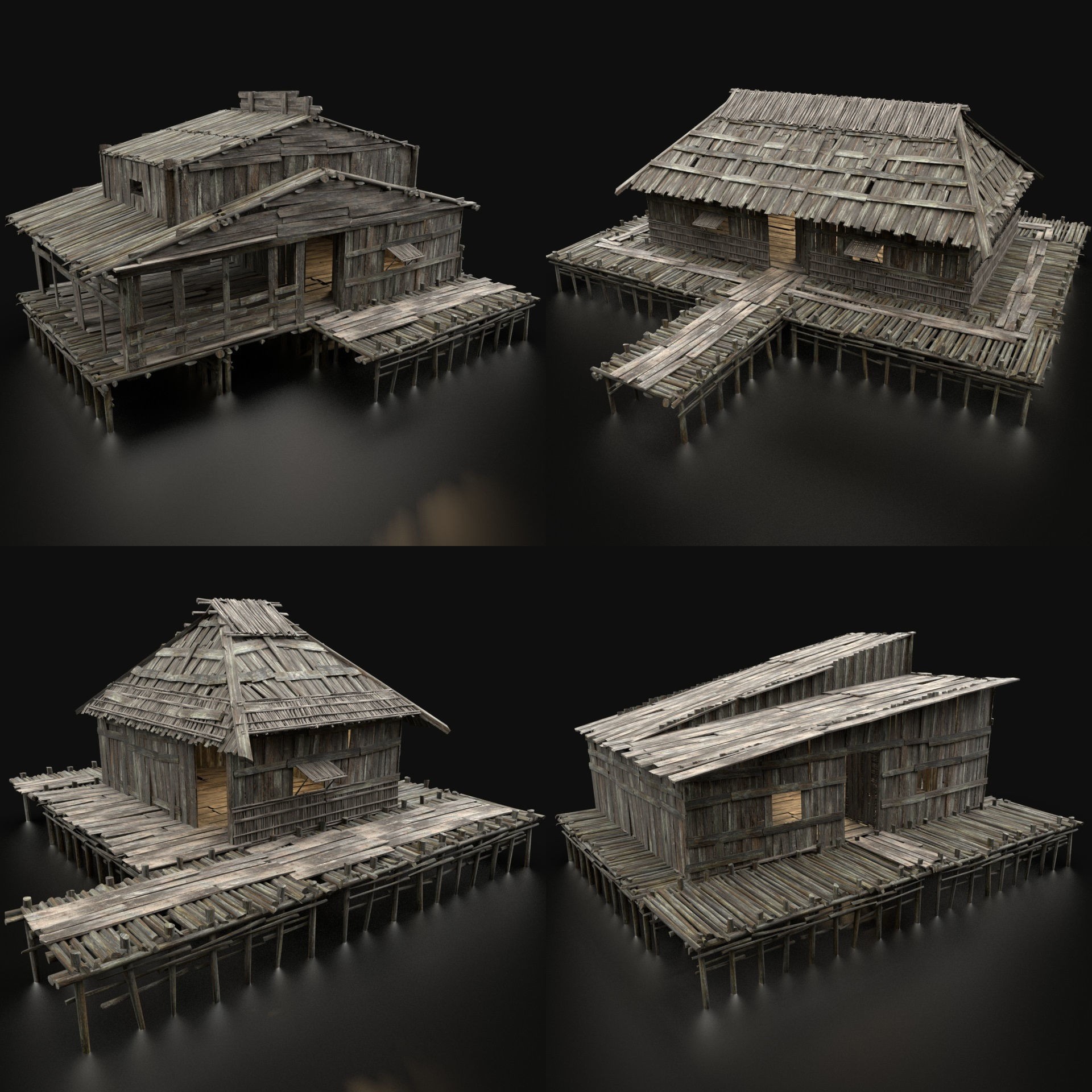 Medieval Builder House Interior Pack - Low-Poly Game-Ready 3D Model - View 22