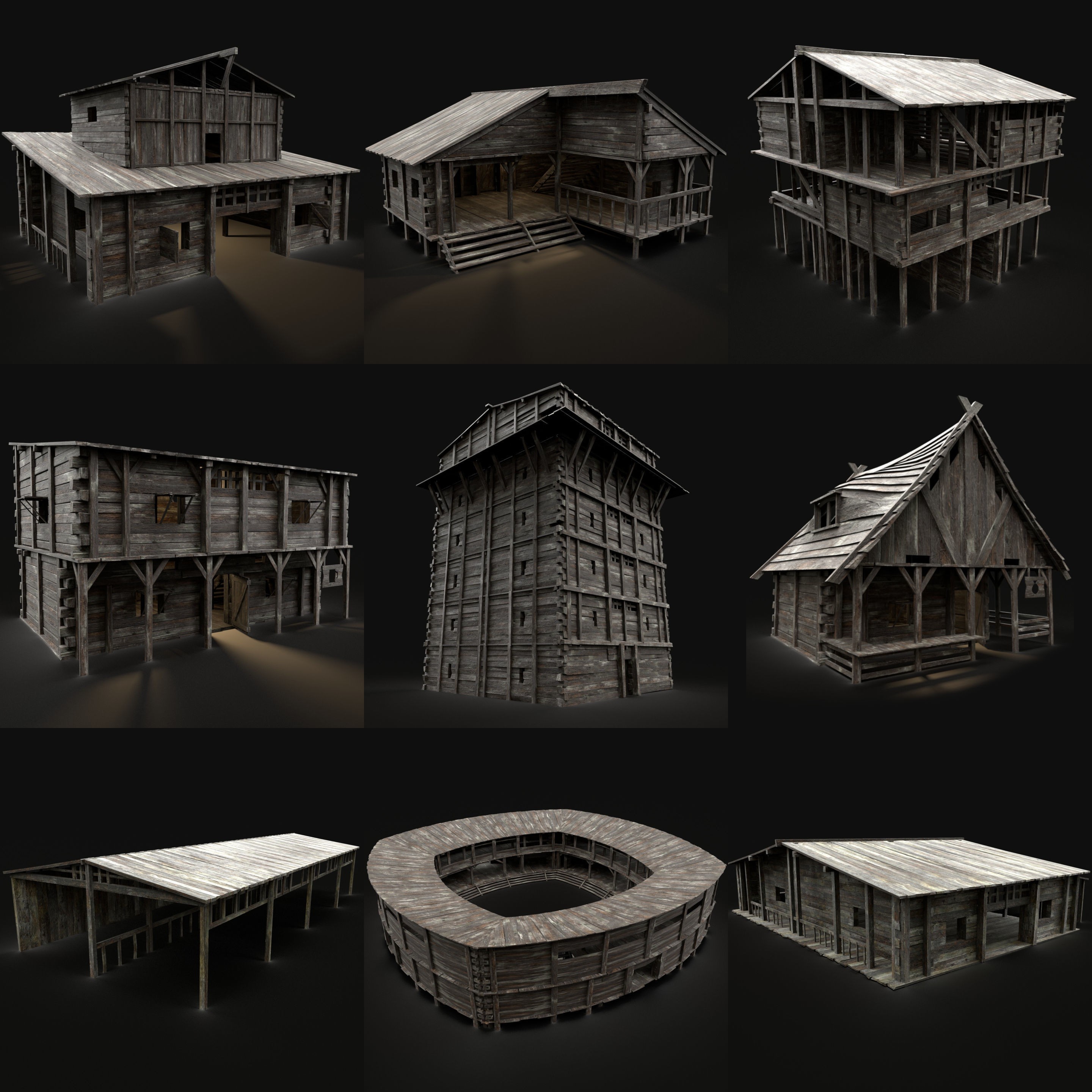 Medieval Builder House Interior Pack - Low-Poly Game-Ready 3D Model - View 23
