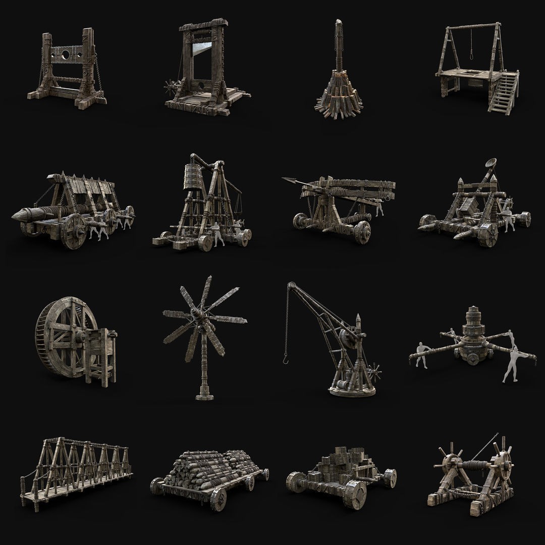 Medieval Builder House Interior Pack - Low-Poly Game-Ready 3D Model - View 7