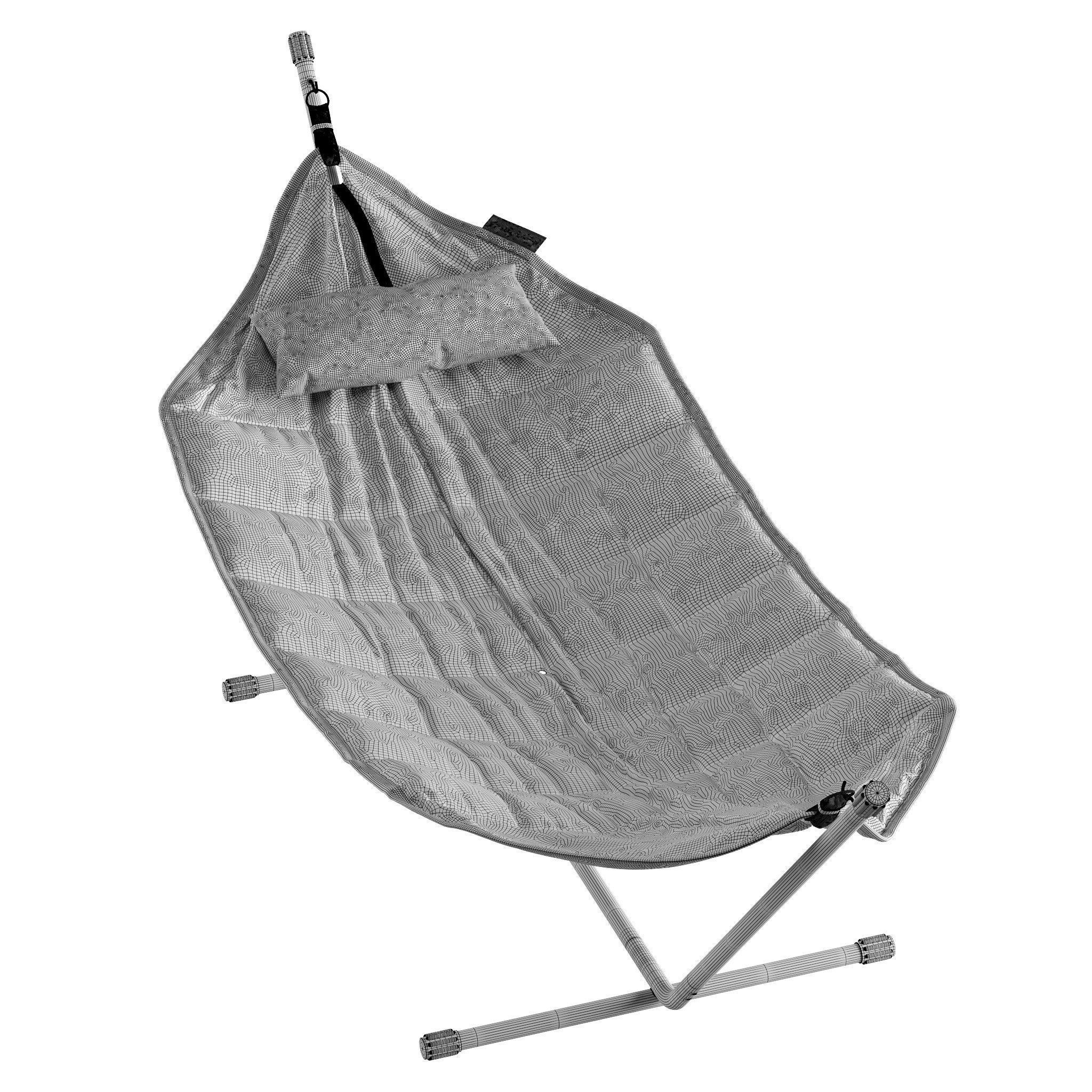 Headdemock Hammock Triple Set 3D Model – High Poly Outdoor Furniture, FBX, OBJ