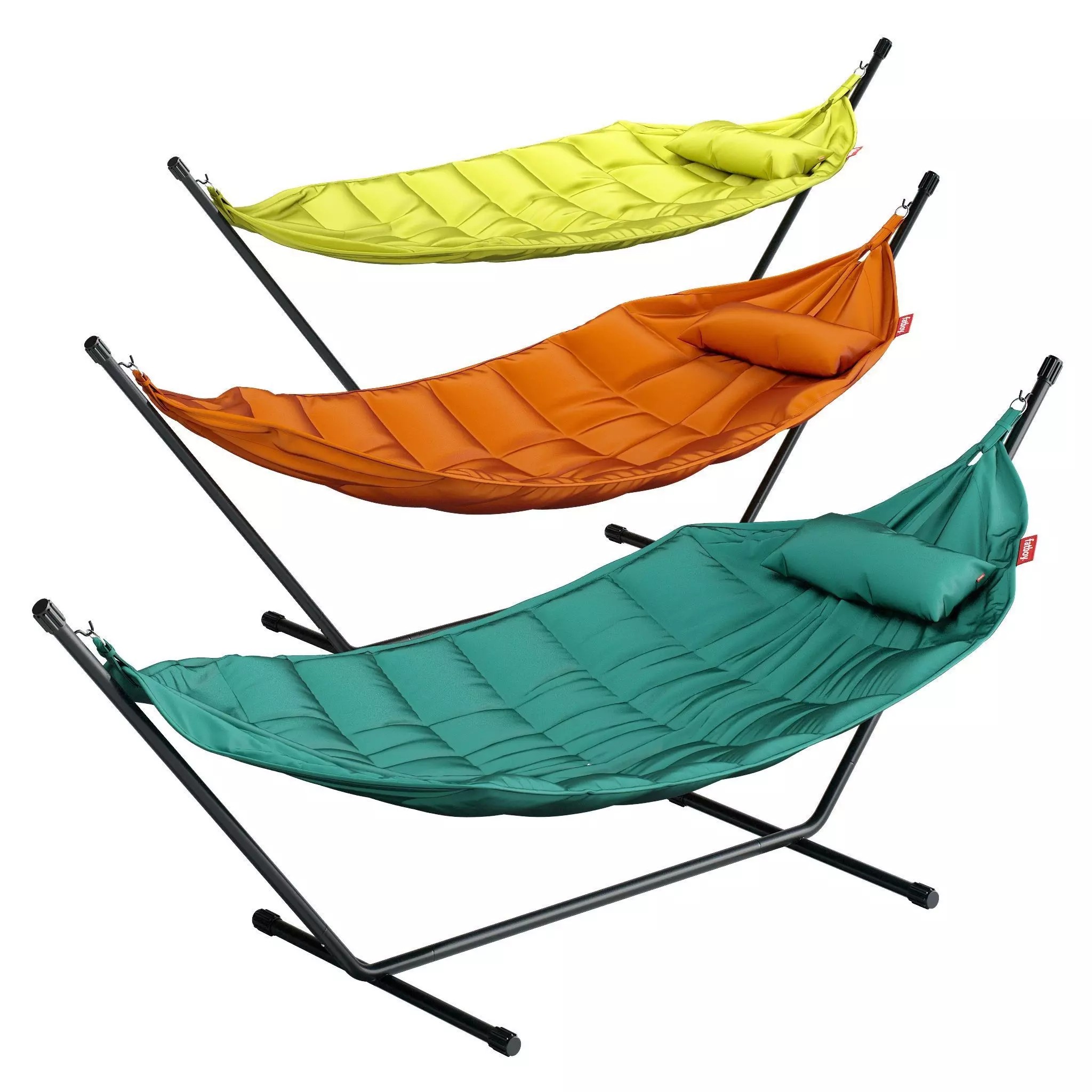 Headdemock Hammock Triple Set 3D Model – High Poly Outdoor Furniture, FBX, OBJ - View 2