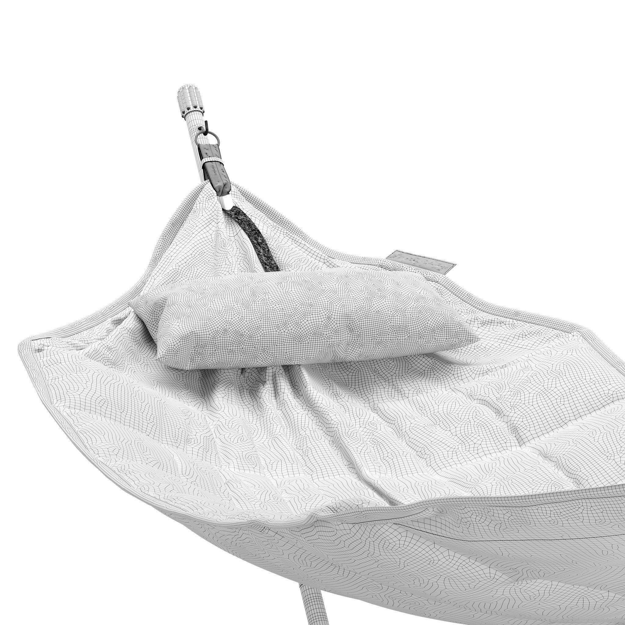 Headdemock Hammock Triple Set 3D Model – High Poly Outdoor Furniture, FBX, OBJ - View 5