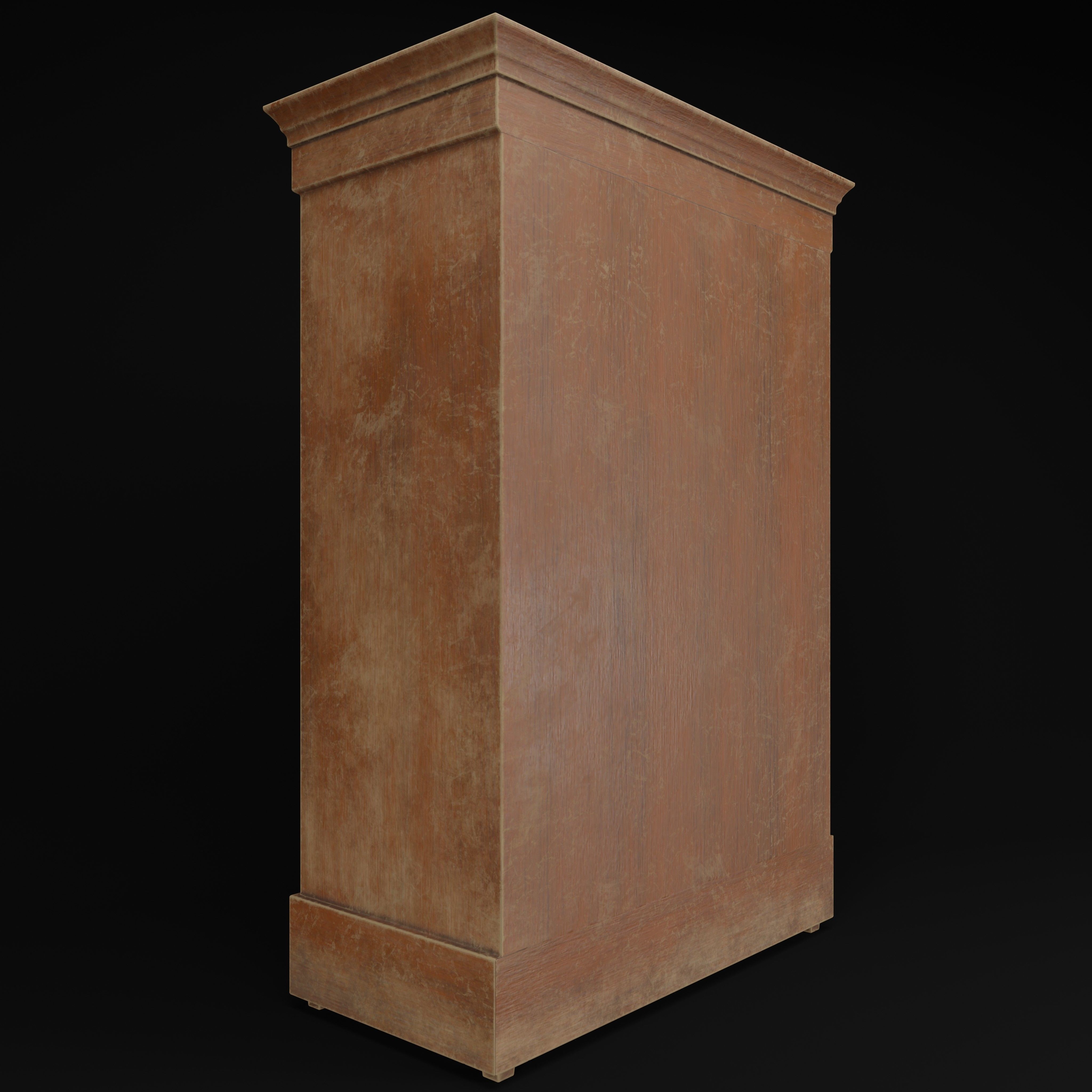 Roman Cupboard 3D Model – Low Poly Historical Furniture, FBX & OBJ