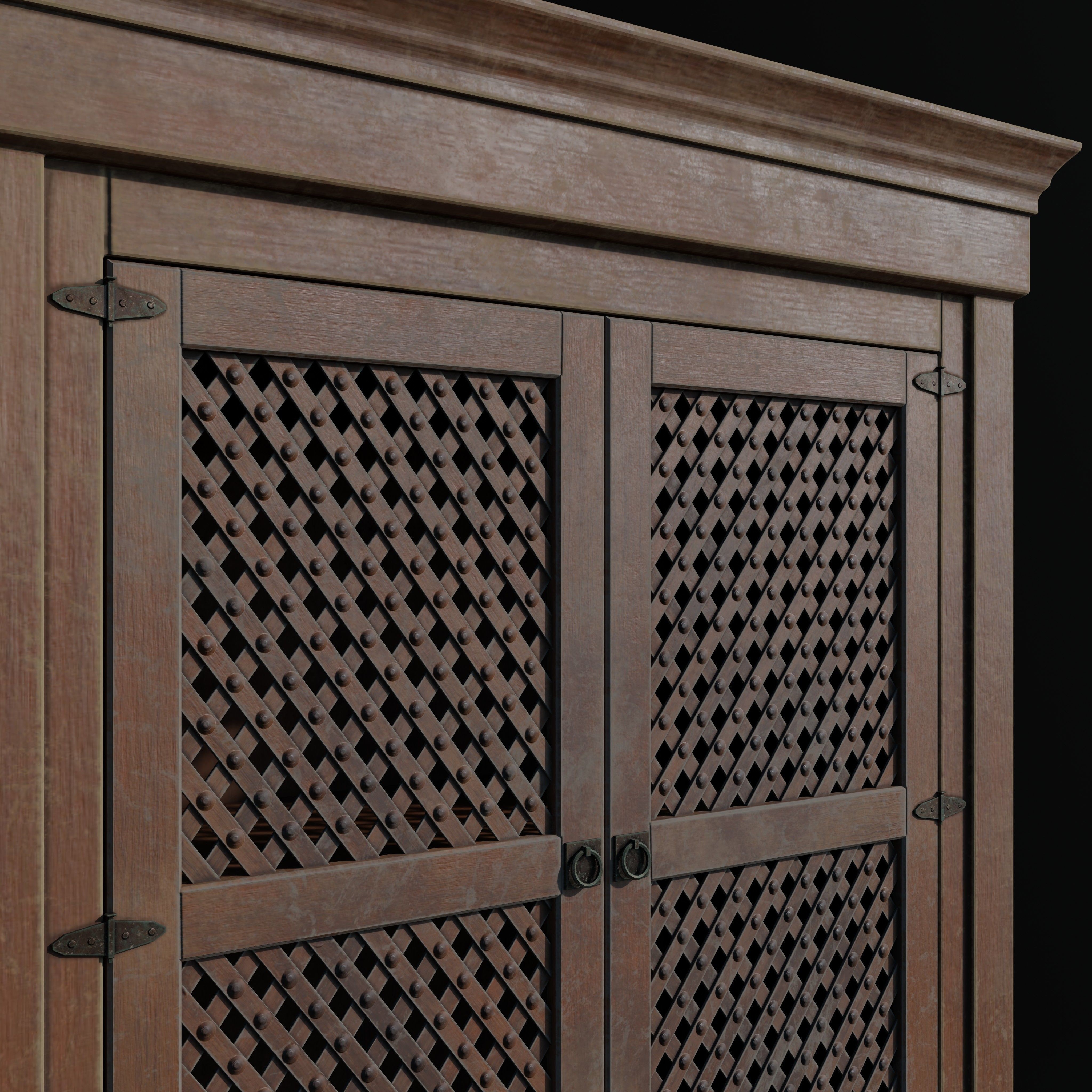 Roman Cupboard 3D Model – Low Poly Historical Furniture, FBX & OBJ - View 3