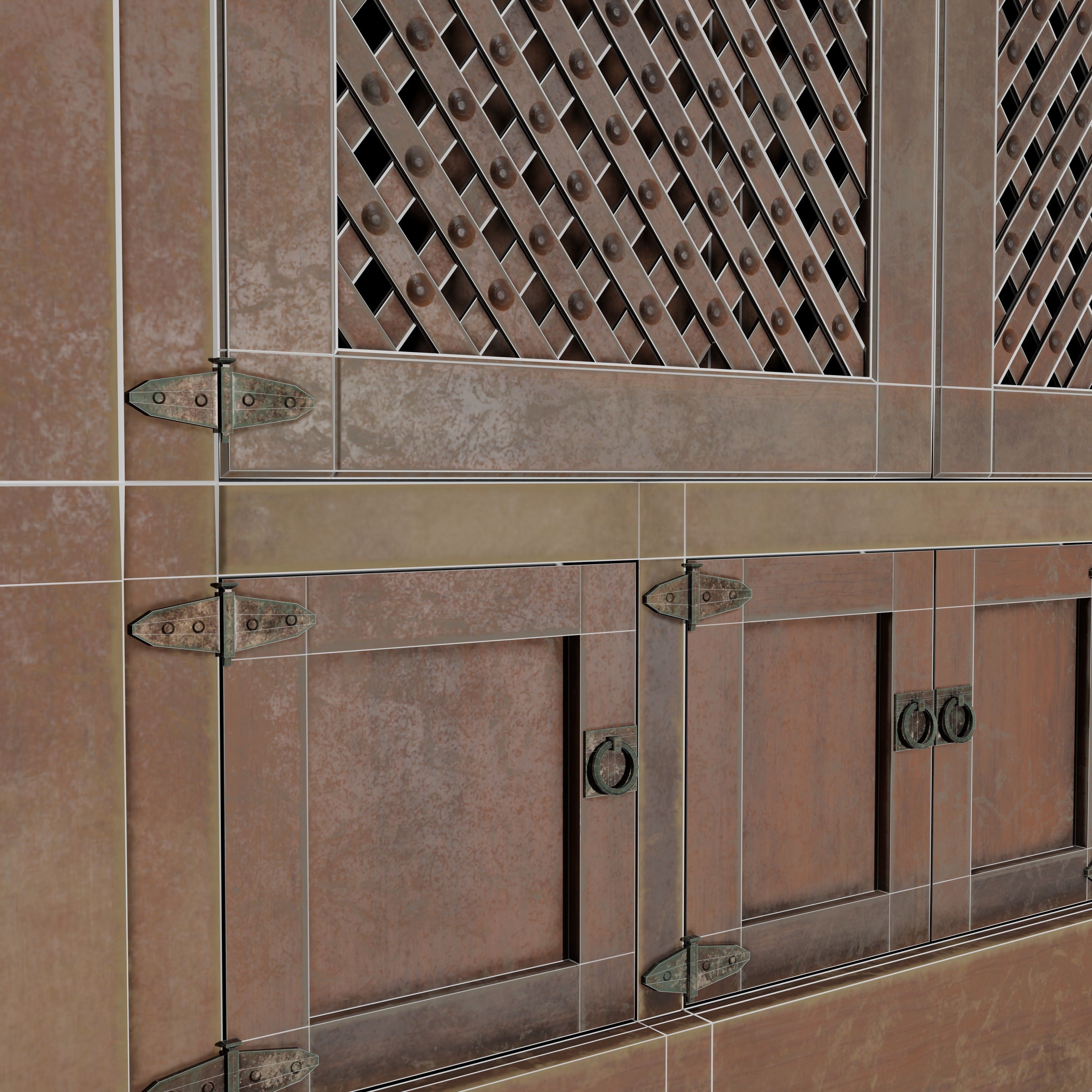 Roman Cupboard 3D Model – Low Poly Historical Furniture, FBX & OBJ - View 7