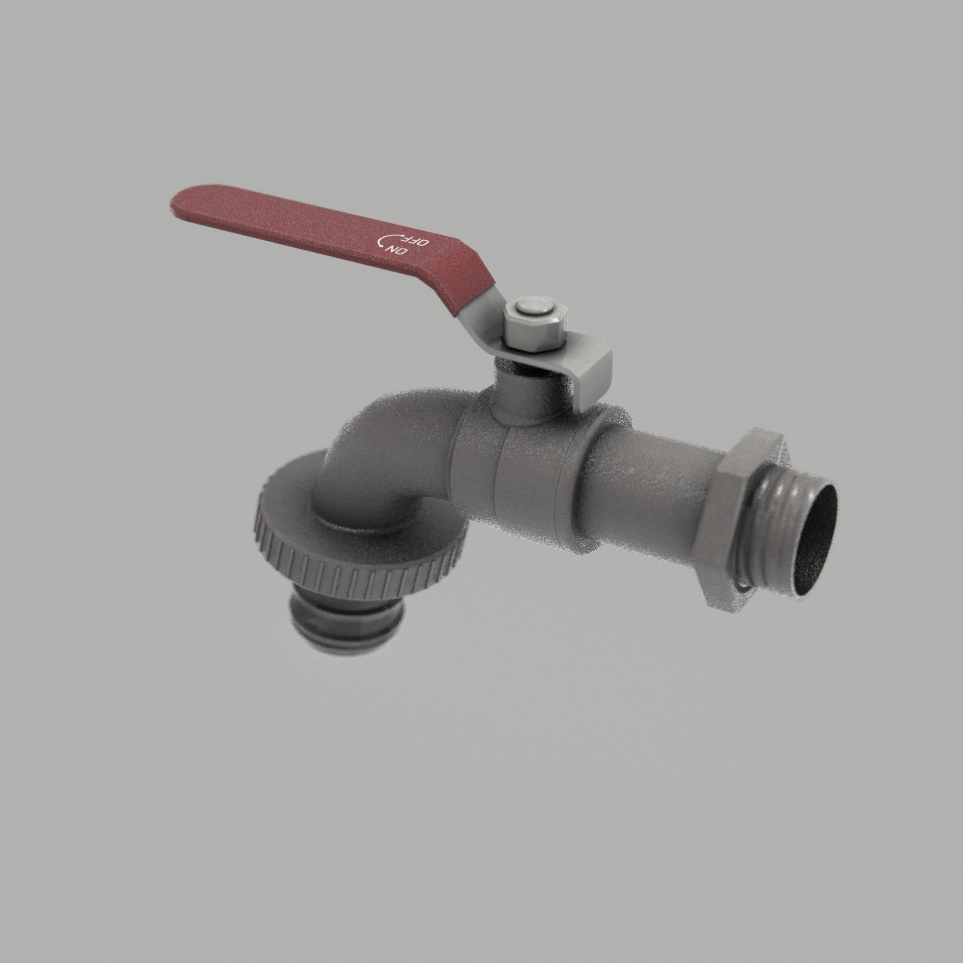 Garden Faucet 3D Model – Low Poly PBR Asset, FBX, OBJ, Blender