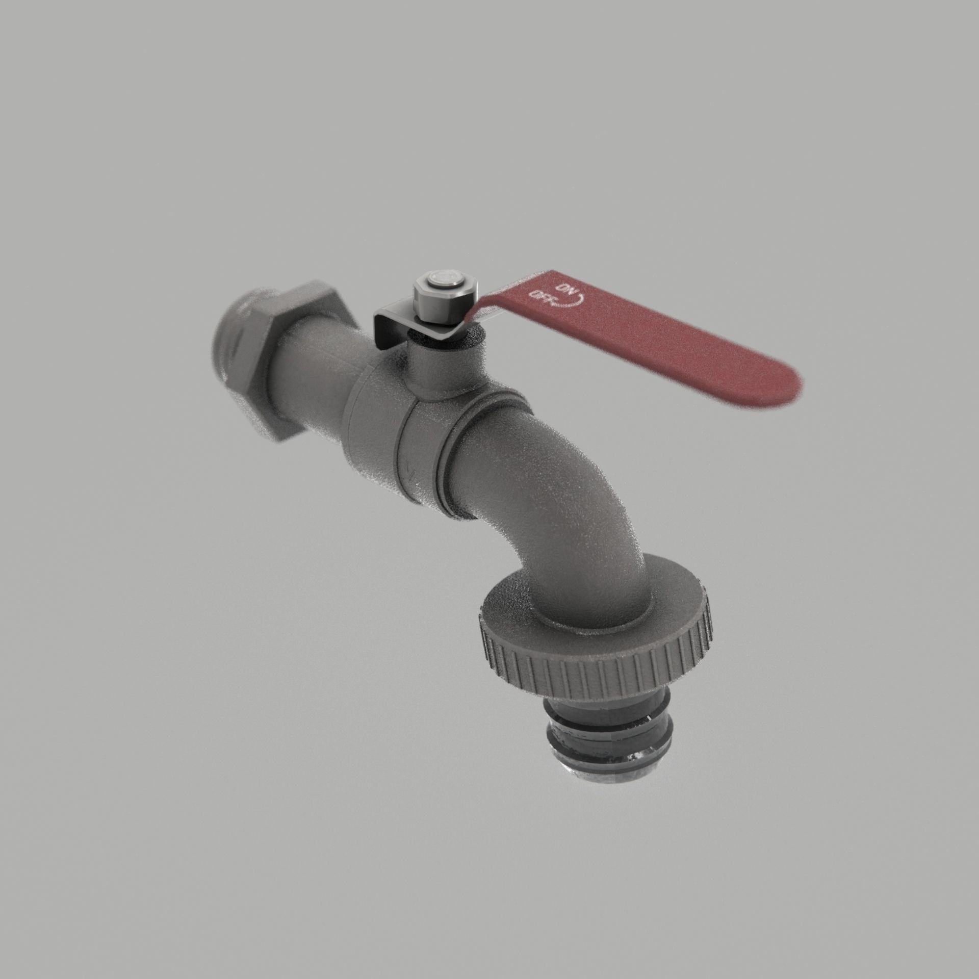 Garden Faucet 3D Model – Low Poly PBR Asset, FBX, OBJ, Blender - View 15