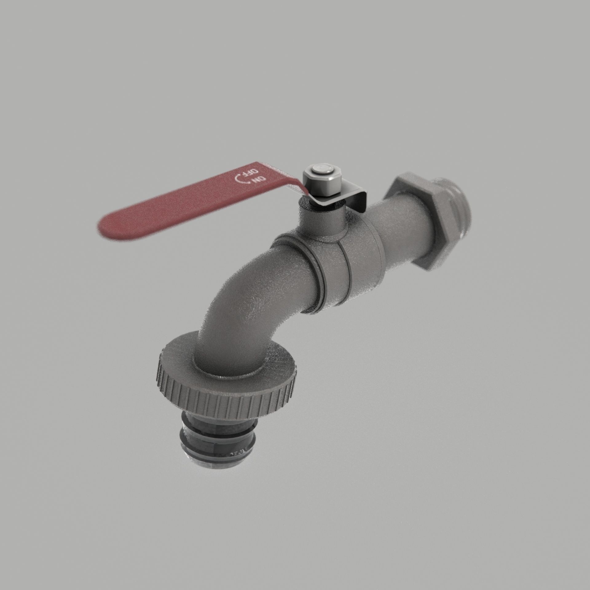 Garden Faucet 3D Model – Low Poly PBR Asset, FBX, OBJ, Blender - View 16