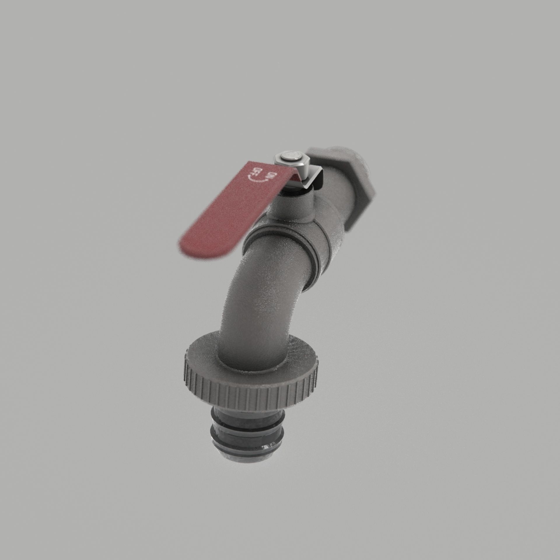 Garden Faucet 3D Model – Low Poly PBR Asset, FBX, OBJ, Blender - View 17
