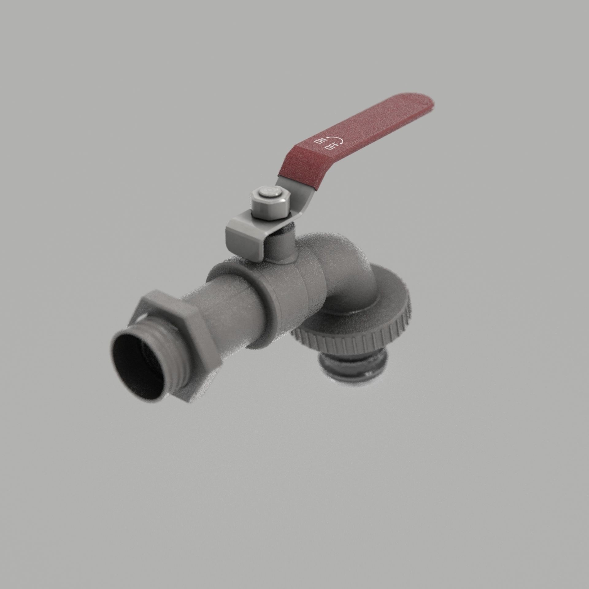 Garden Faucet 3D Model – Low Poly PBR Asset, FBX, OBJ, Blender - View 19