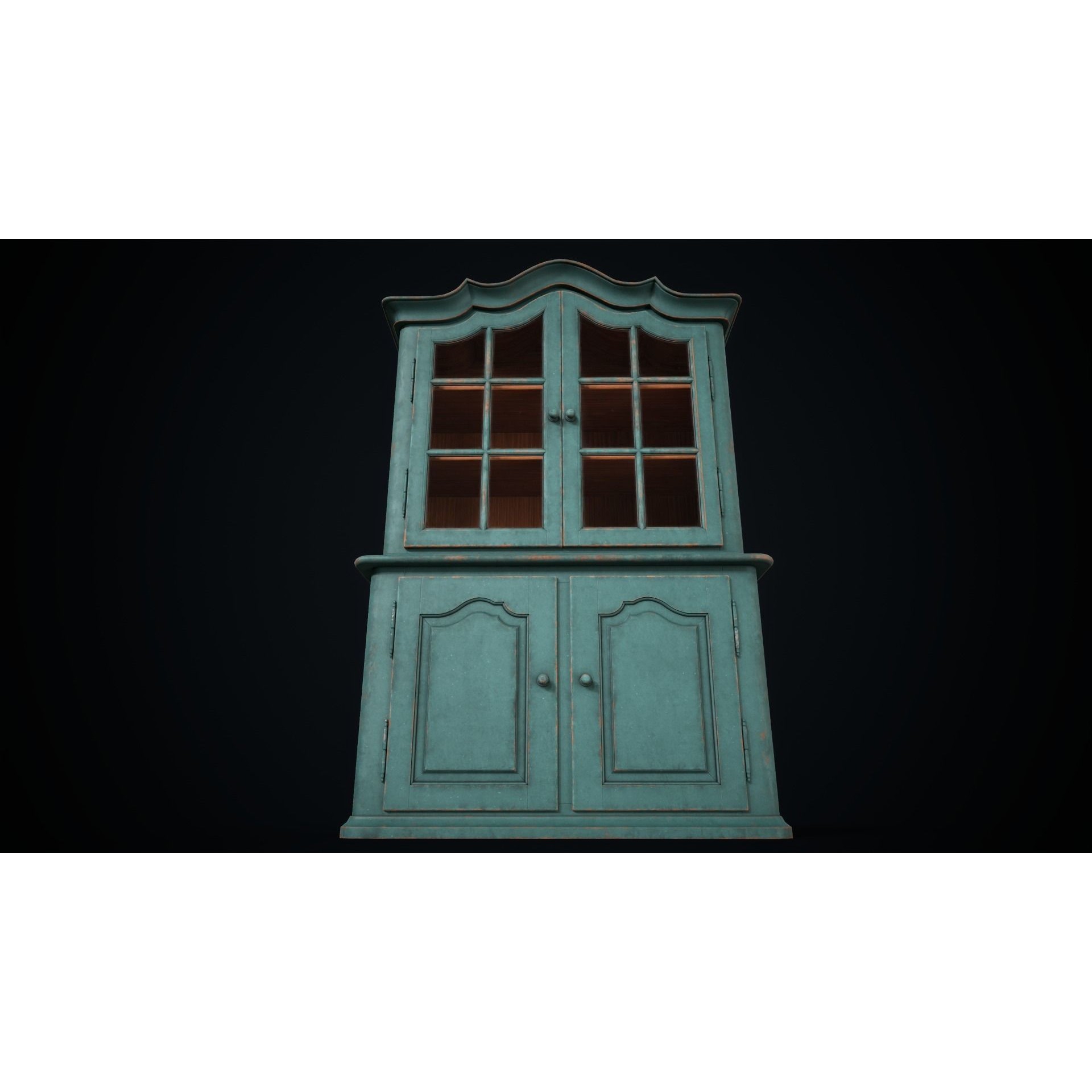 Vintage Buffet 3D Model – Low Poly Game Ready Asset, PBR Textures
