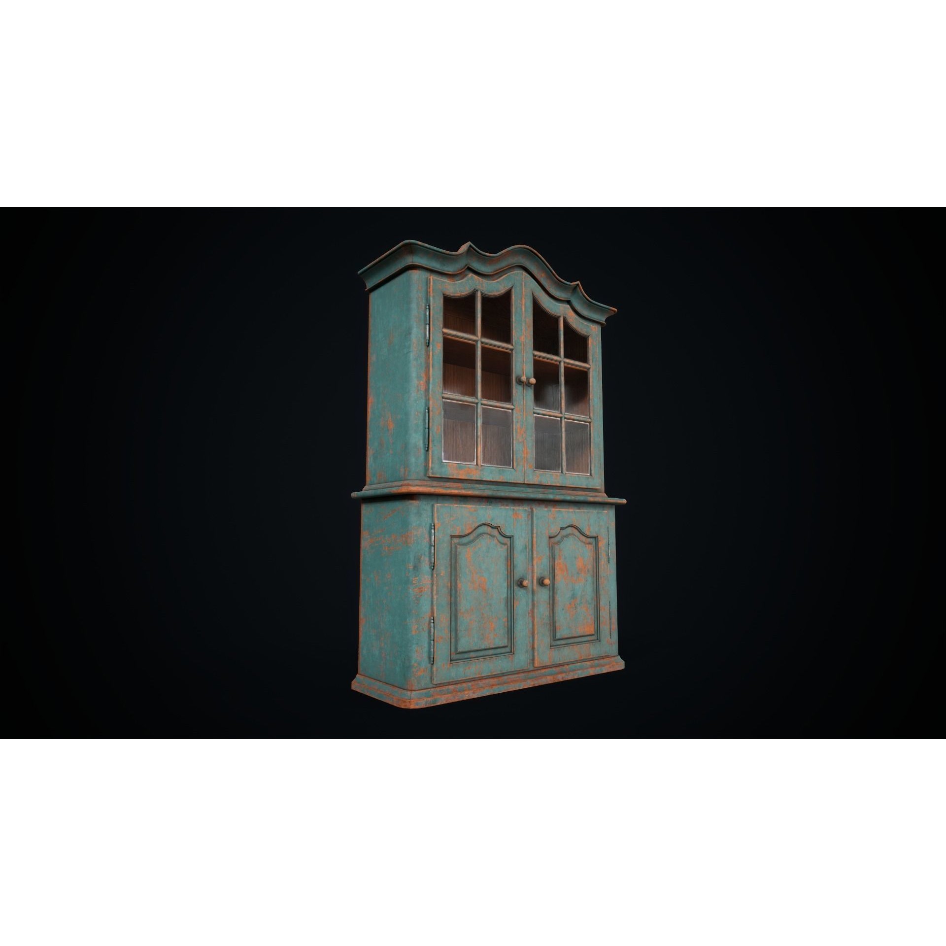 Vintage Buffet 3D Model – Low Poly Game Ready Asset, PBR Textures - View 10