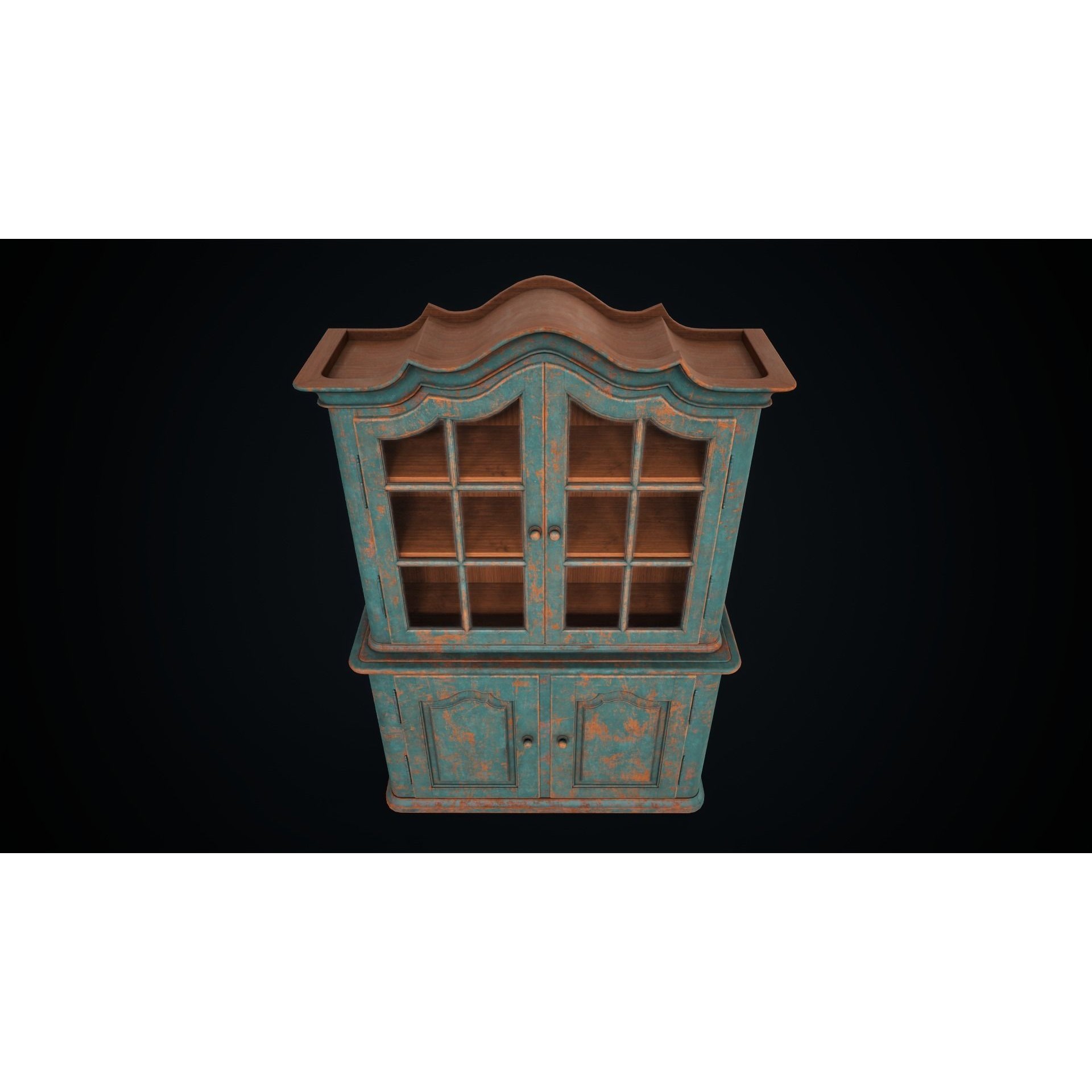 Vintage Buffet 3D Model – Low Poly Game Ready Asset, PBR Textures - View 11