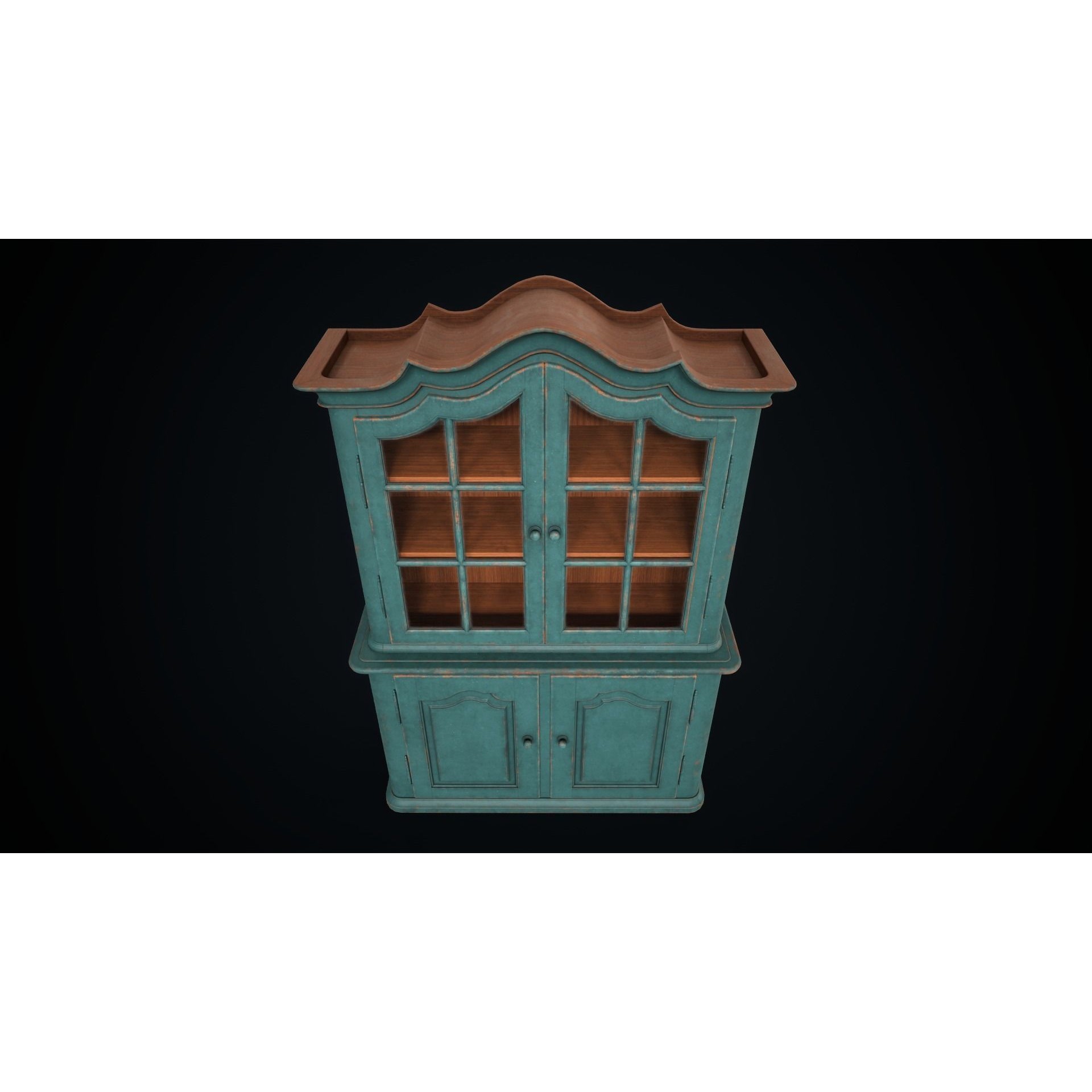 Vintage Buffet 3D Model – Low Poly Game Ready Asset, PBR Textures - View 12
