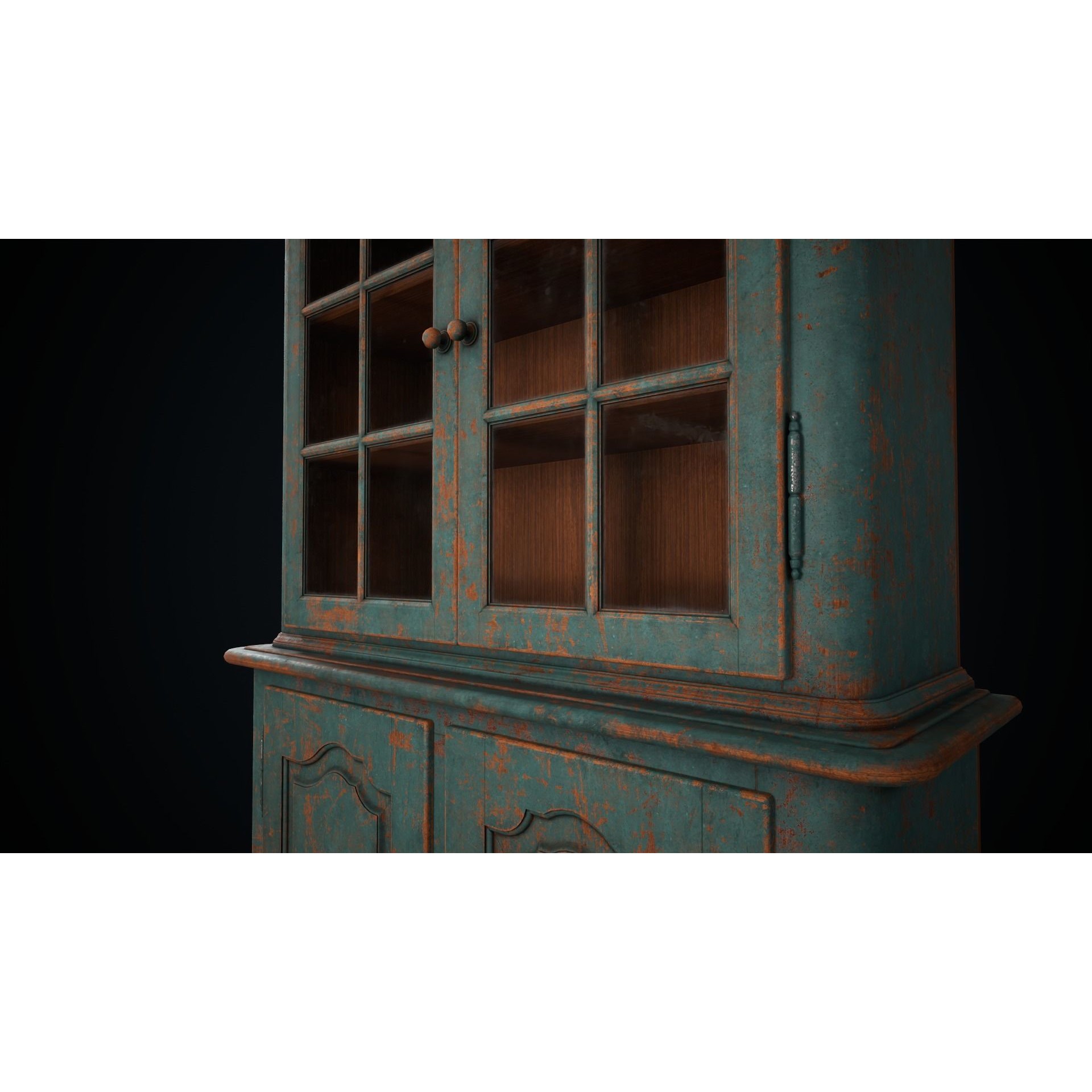 Vintage Buffet 3D Model – Low Poly Game Ready Asset, PBR Textures - View 13