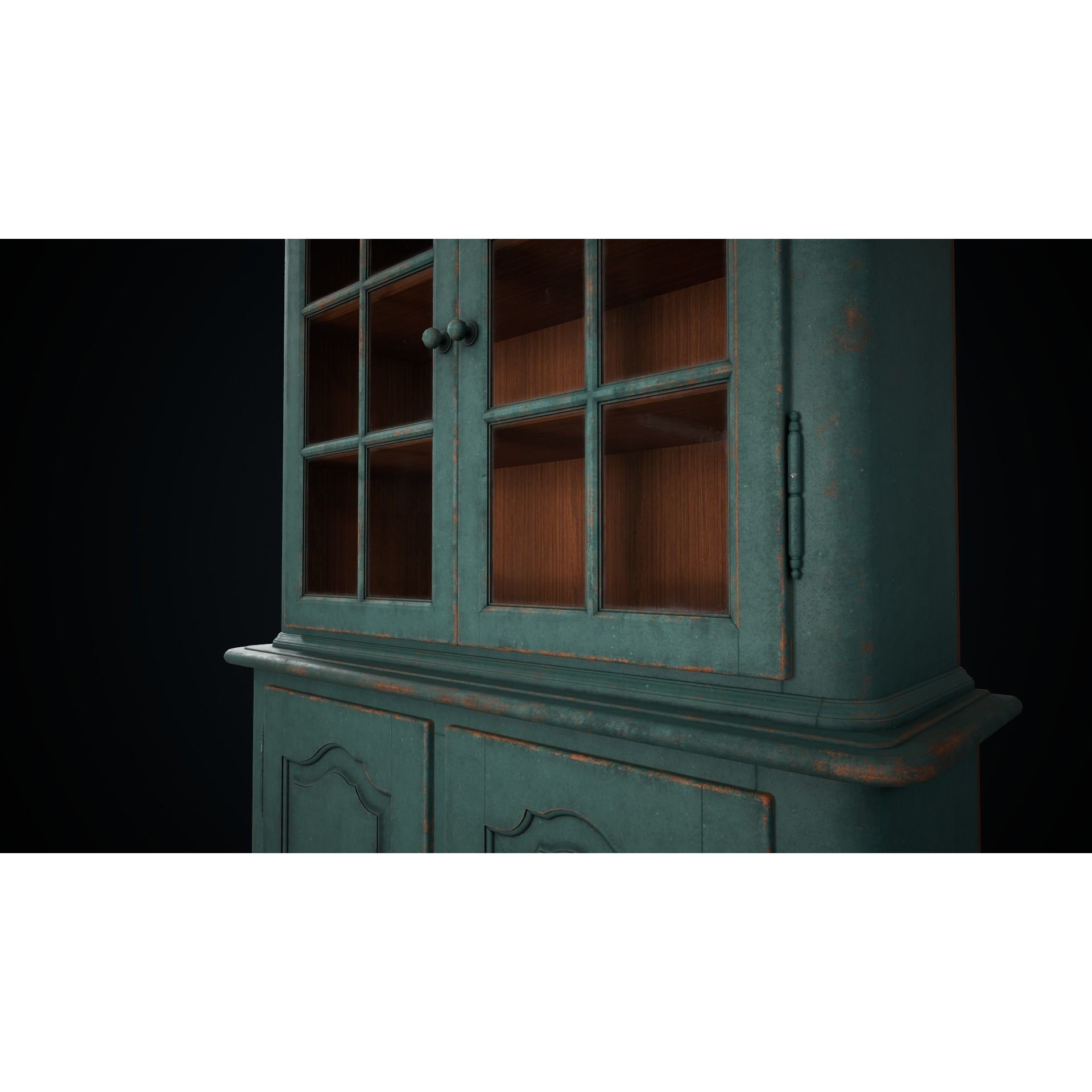Vintage Buffet 3D Model – Low Poly Game Ready Asset, PBR Textures - View 14