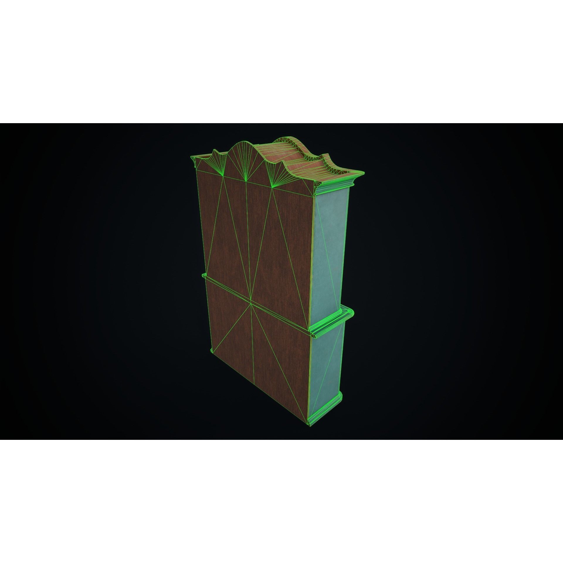 Vintage Buffet 3D Model – Low Poly Game Ready Asset, PBR Textures - View 16