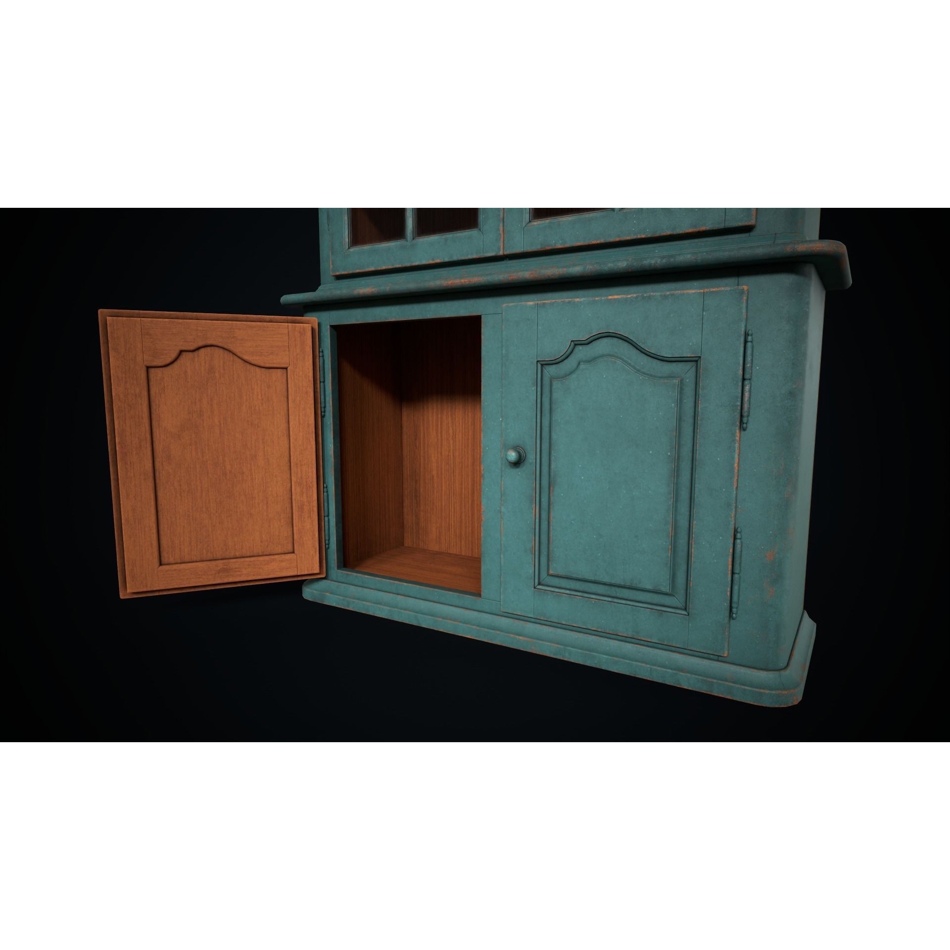 Vintage Buffet 3D Model – Low Poly Game Ready Asset, PBR Textures - View 17