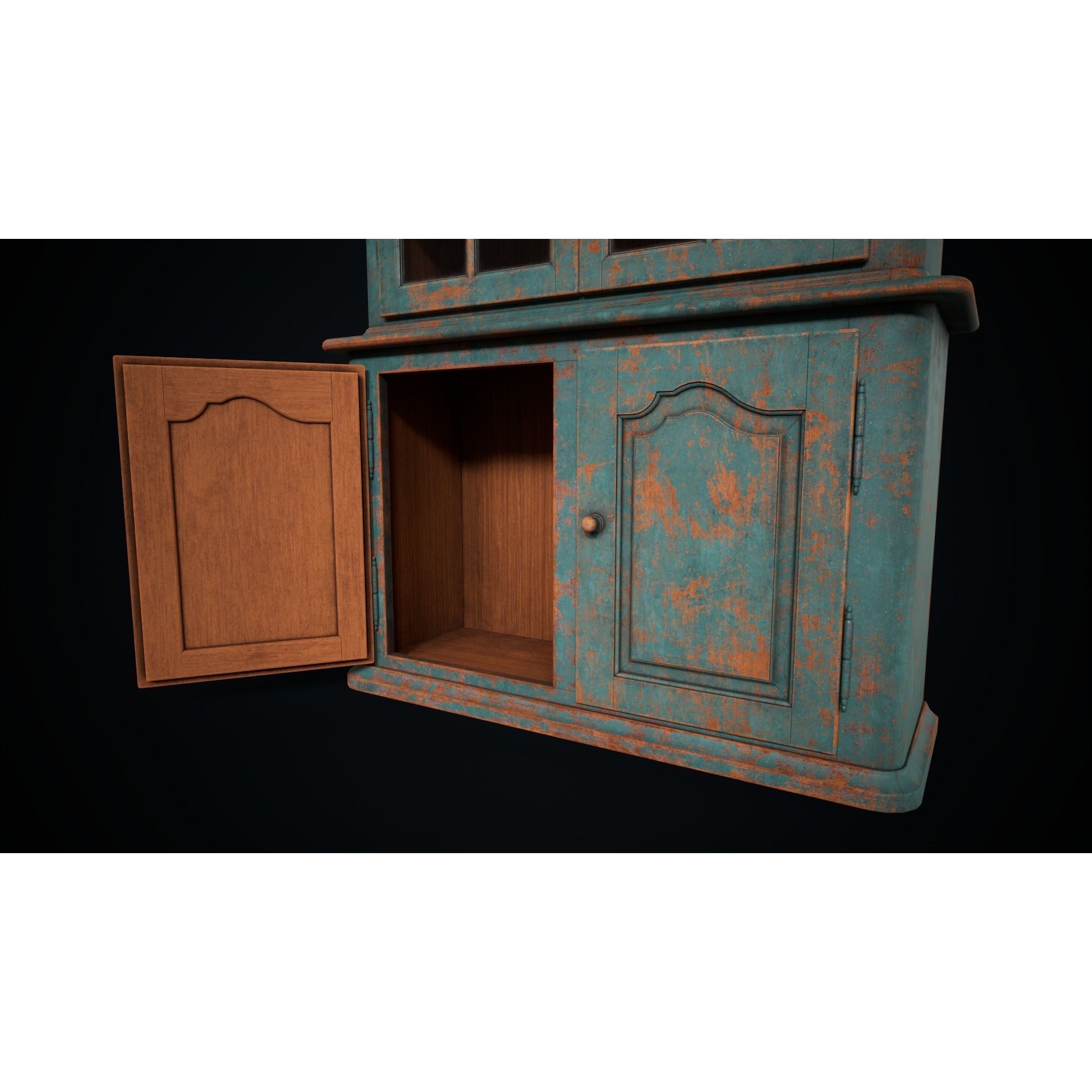 Vintage Buffet 3D Model – Low Poly Game Ready Asset, PBR Textures - View 18