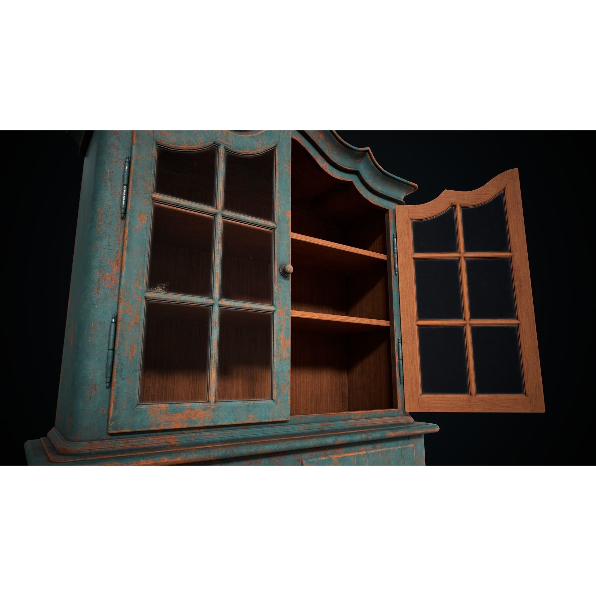 Vintage Buffet 3D Model – Low Poly Game Ready Asset, PBR Textures - View 19