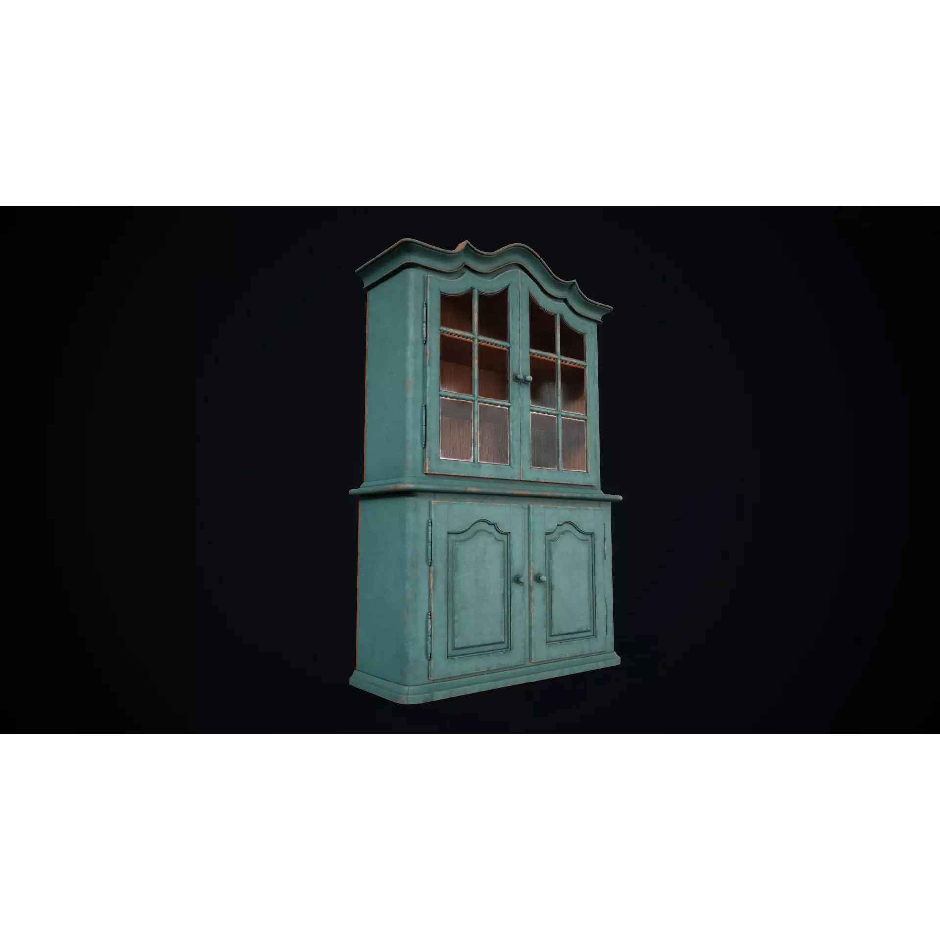 Vintage Buffet 3D Model – Low Poly Game Ready Asset, PBR Textures - View 2