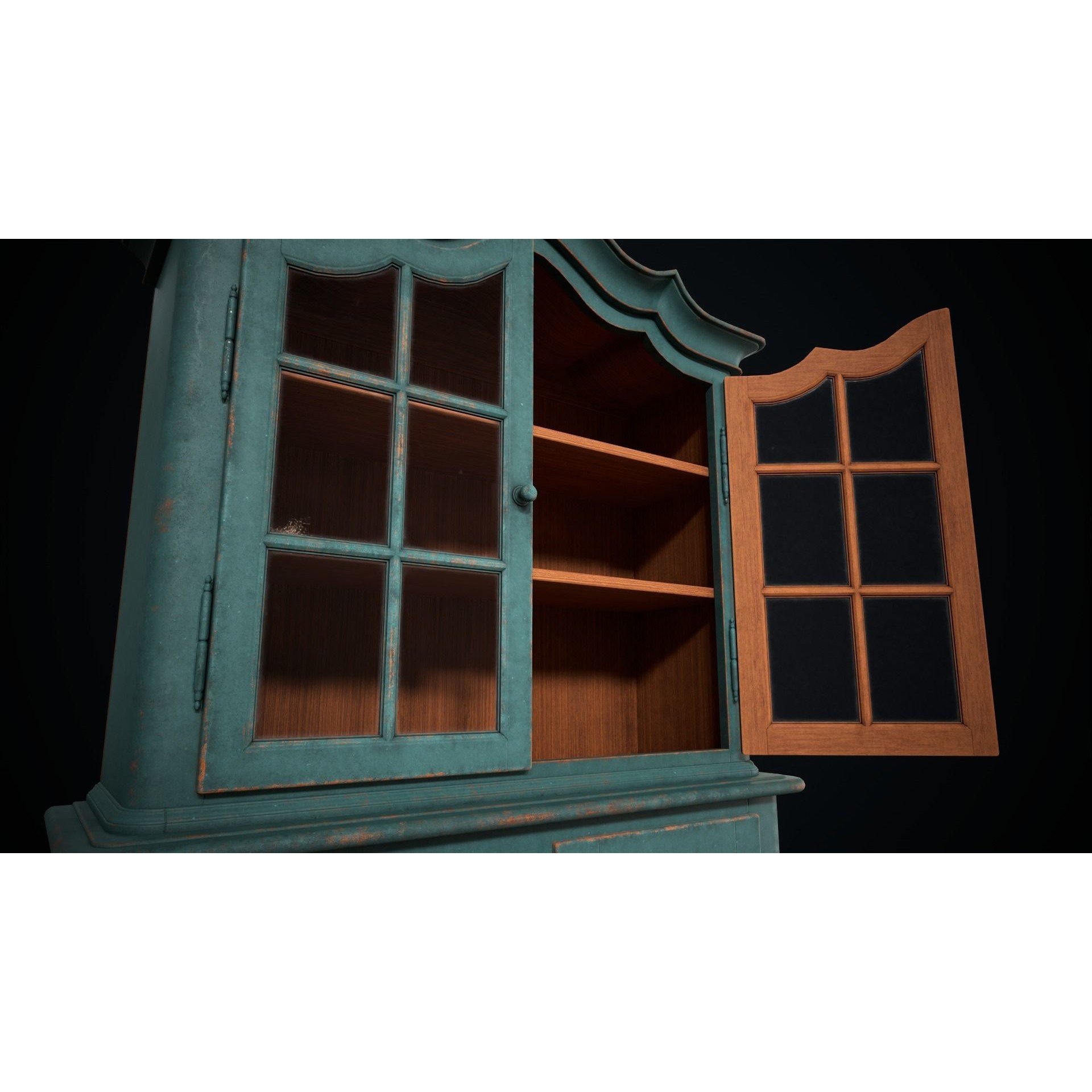 Vintage Buffet 3D Model – Low Poly Game Ready Asset, PBR Textures - View 20