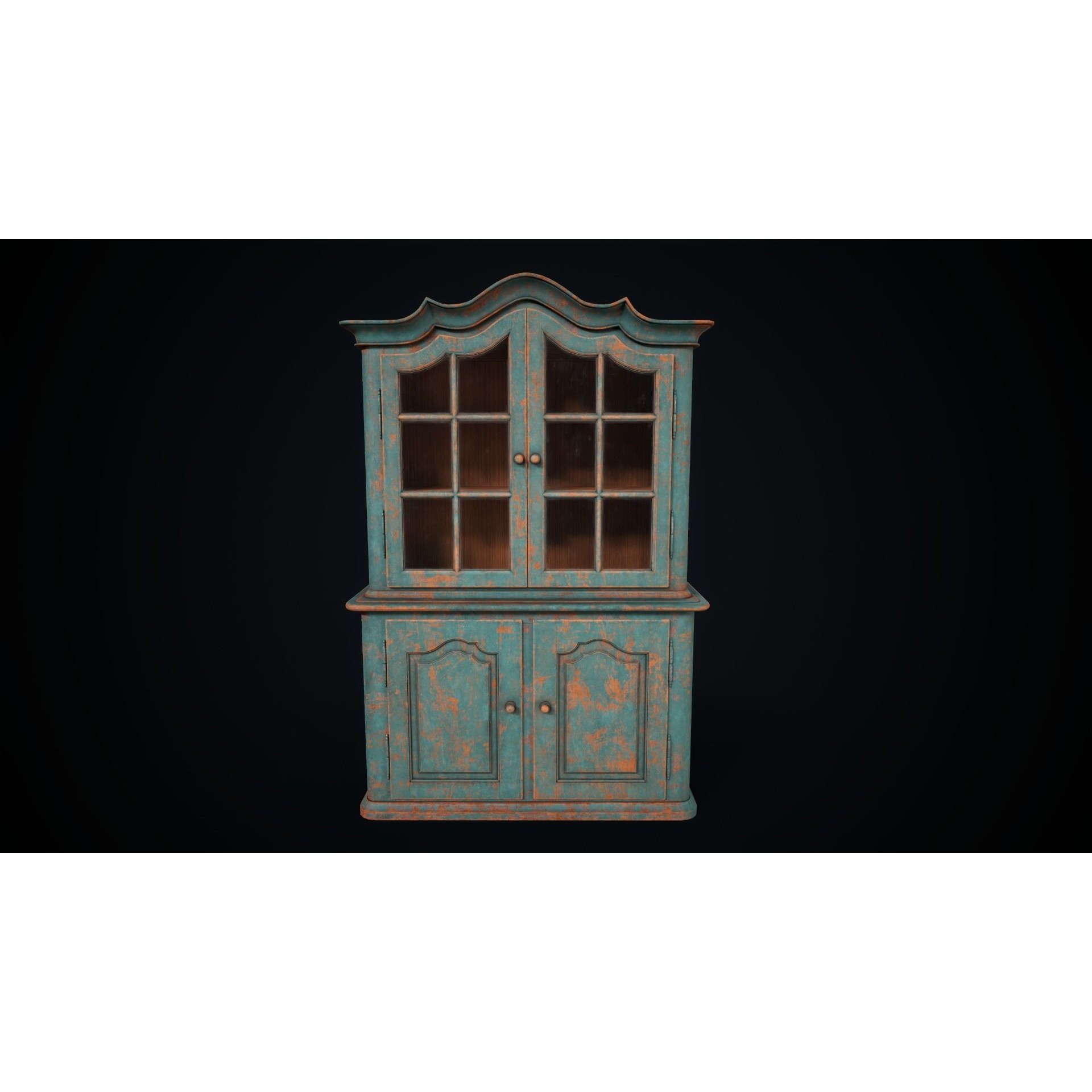 Vintage Buffet 3D Model – Low Poly Game Ready Asset, PBR Textures - View 4