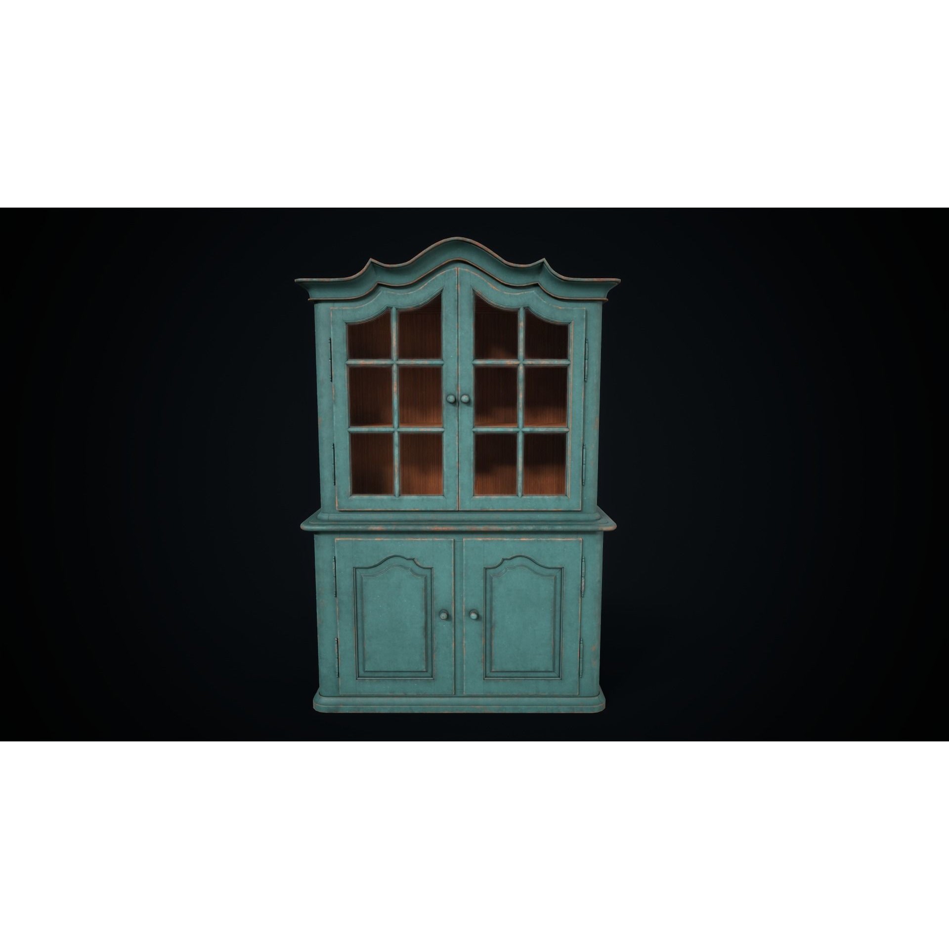Vintage Buffet 3D Model – Low Poly Game Ready Asset, PBR Textures - View 5